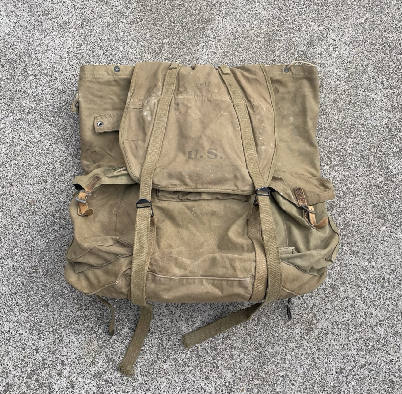 WWII U.S. Army M1942 Mountain Rucksack Mountain Troops Field Pack w/ Frame 1943
