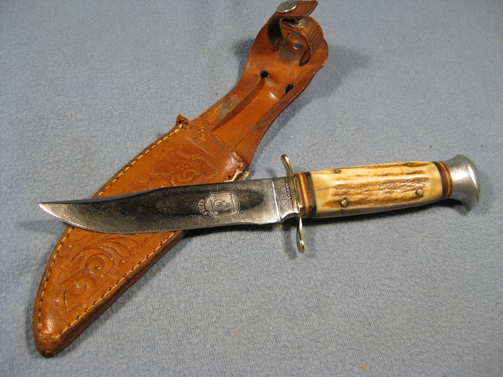 Rare Vintage German Overland #707 Hunting Knife with Sheath