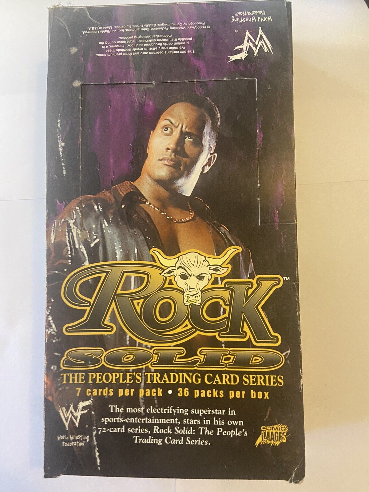 WWF Rock Solid - Original Box with 31 sealed packs and 23 loose cards 