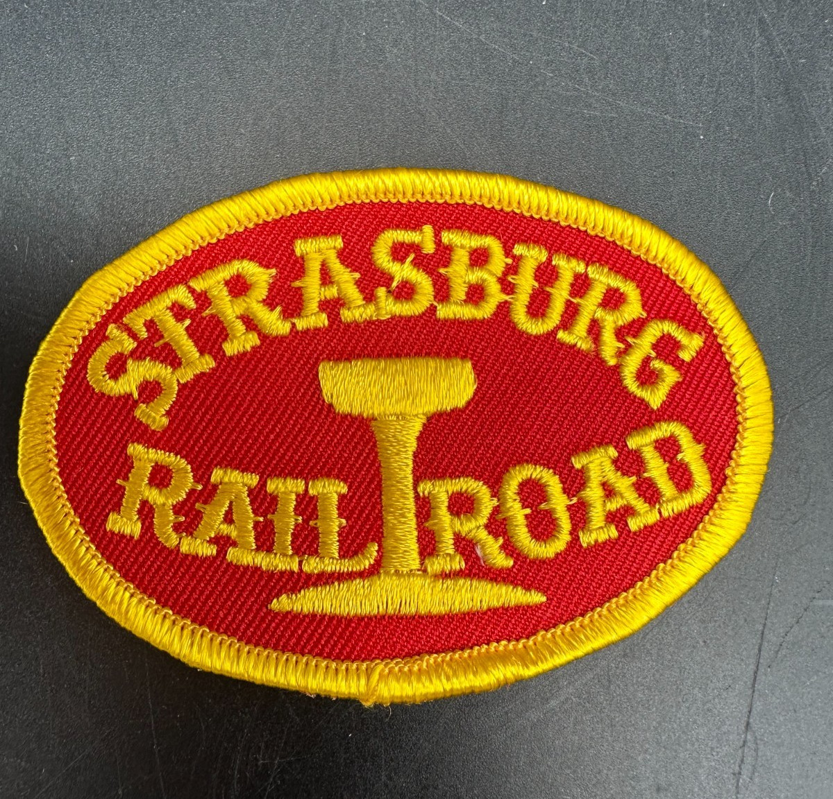 VINTAGE EMBROIDERED Pennsylvania STRAUSBURG RAILROAD PATCH 3"