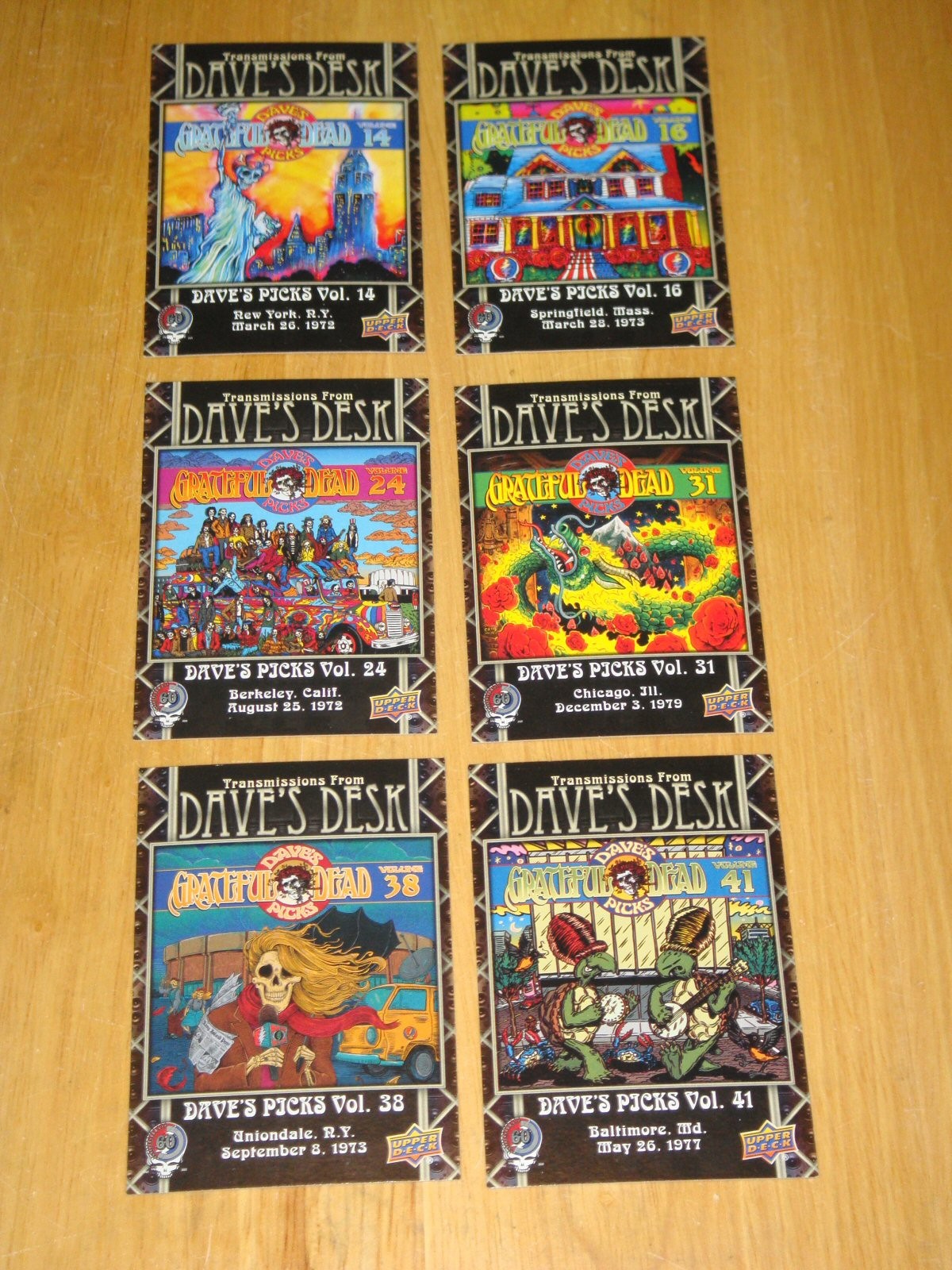 Grateful Dead Upper Deck 6 Card Lot in Case DAVES DESK Picks 14 16 24 31 38 41 M Grateful Dead Upper Deck 6 Card Lot in Case DAVES DESK Picks 14 16 24 31 38 41 M