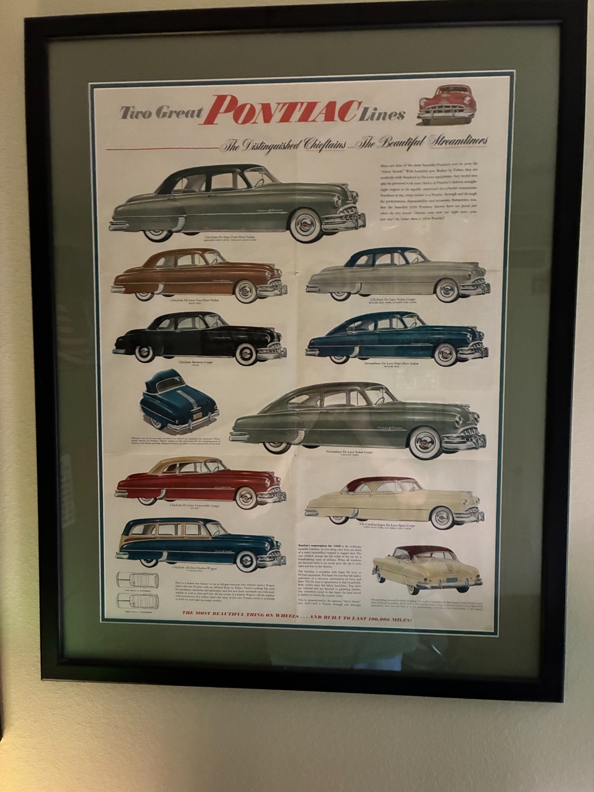 1950 Pontiac Sales Brochure Original 18 Models Vintage Car Vehicle 1950 Pontiac Sales Brochure Original 18 Models Vintage Car Vehicle