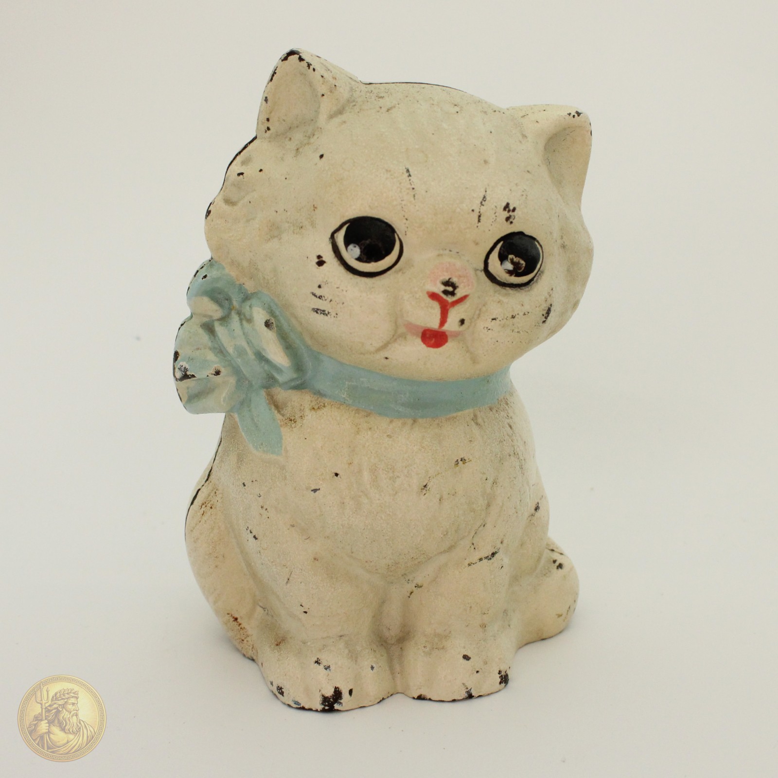 Vintage Hubley No. 820 Cast Iron Cat Coin Bank -E1697 Vintage Hubley No. 820 Cast Iron Cat Coin Bank -E1697