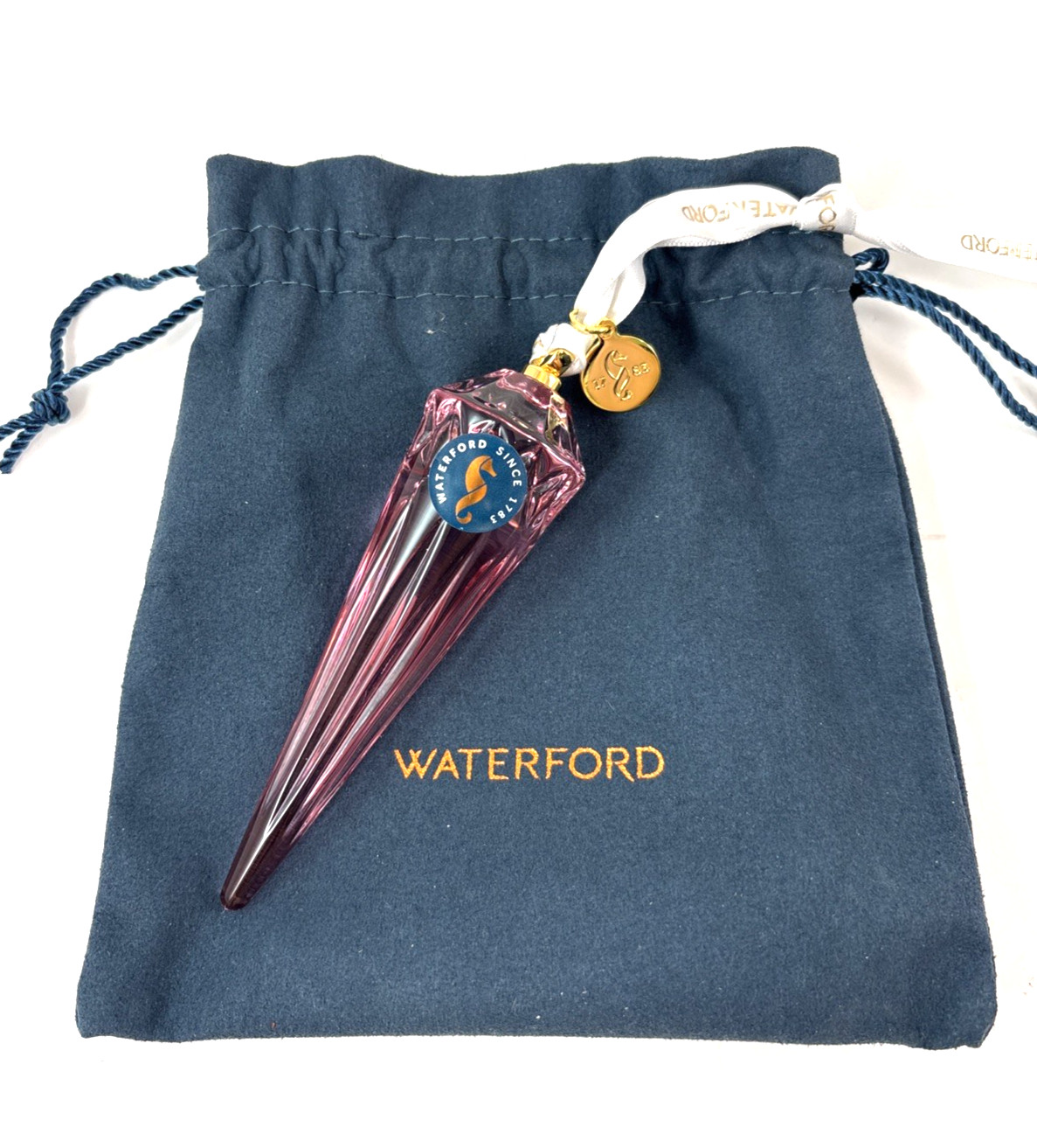 Waterford 2021 Cranberry Icicle Ornament #1061172 Boxed w/tag Waterford 2021 Cranberry Icicle Ornament #1061172 Boxed w/tag