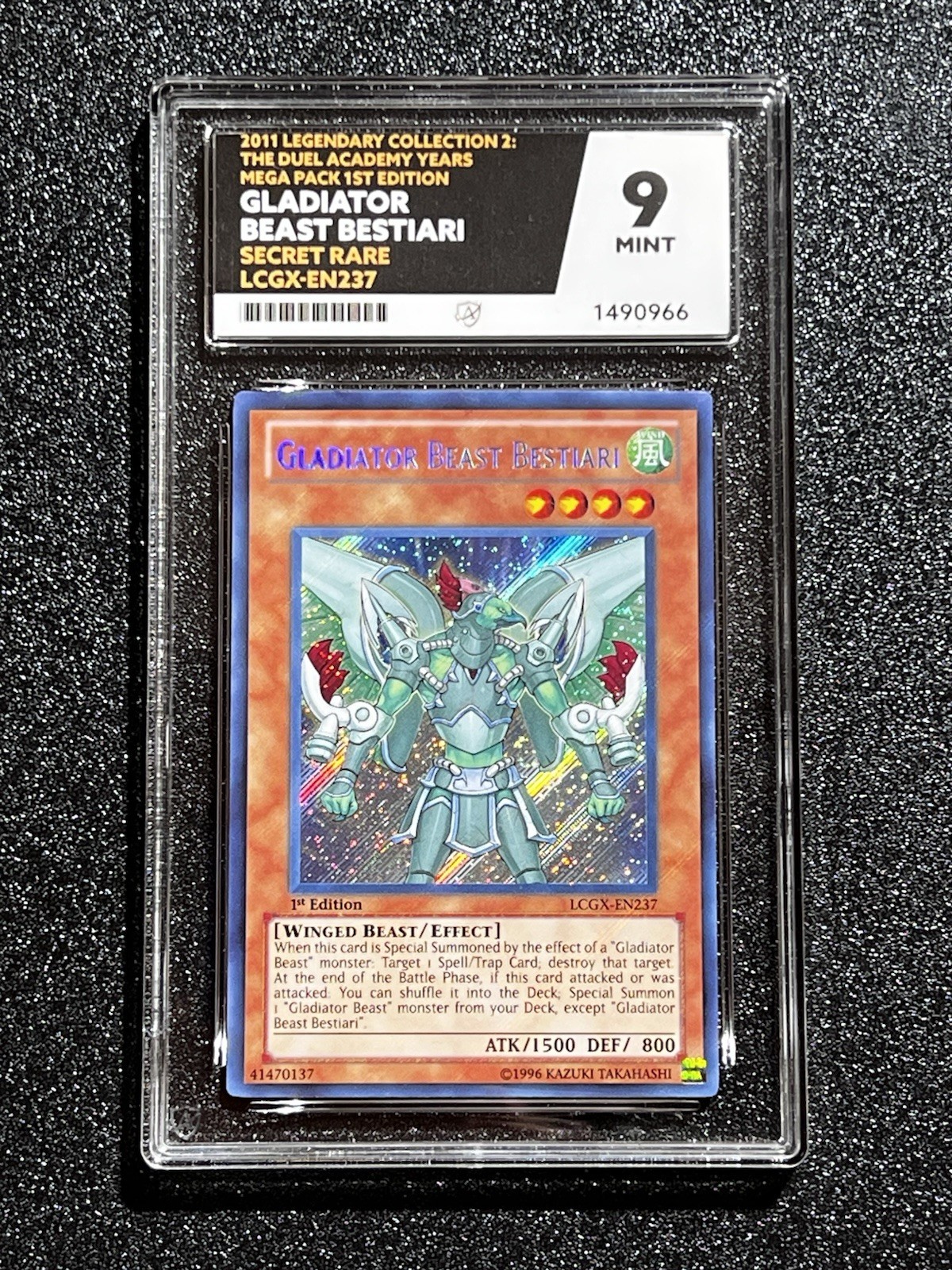 Gladiator Beast Bestiari | PSA 9 Mint | LCGX-EN237 | Secret Rare | 1st Edition