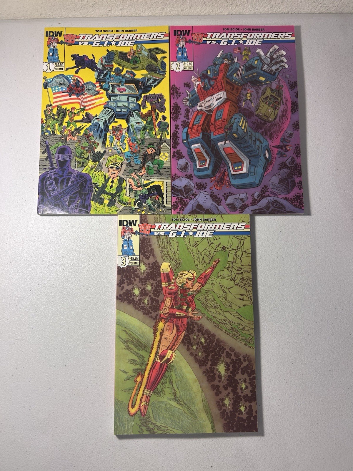 Transformers vs. G.I. Joe Tom Scioli John Barber IDW TPB Vol 1-3 Set Transformers vs. G.I. Joe Tom Scioli John Barber IDW TPB Vol 1-3 Set