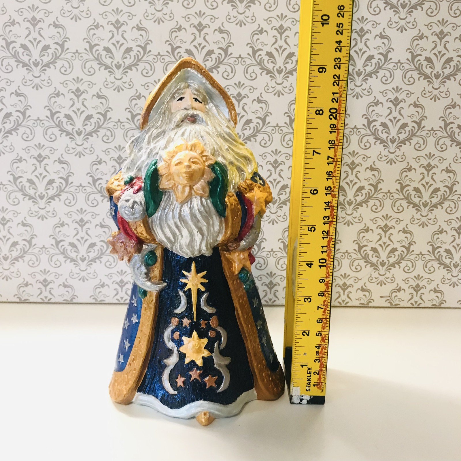 ❗️Rare Vintage Celestial Santa Ceramic Figurine Moon Stars Sun Wizard Christmas ❗️Rare Vintage Celestial Santa Ceramic Figurine Moon Stars Sun Wizard Christmas