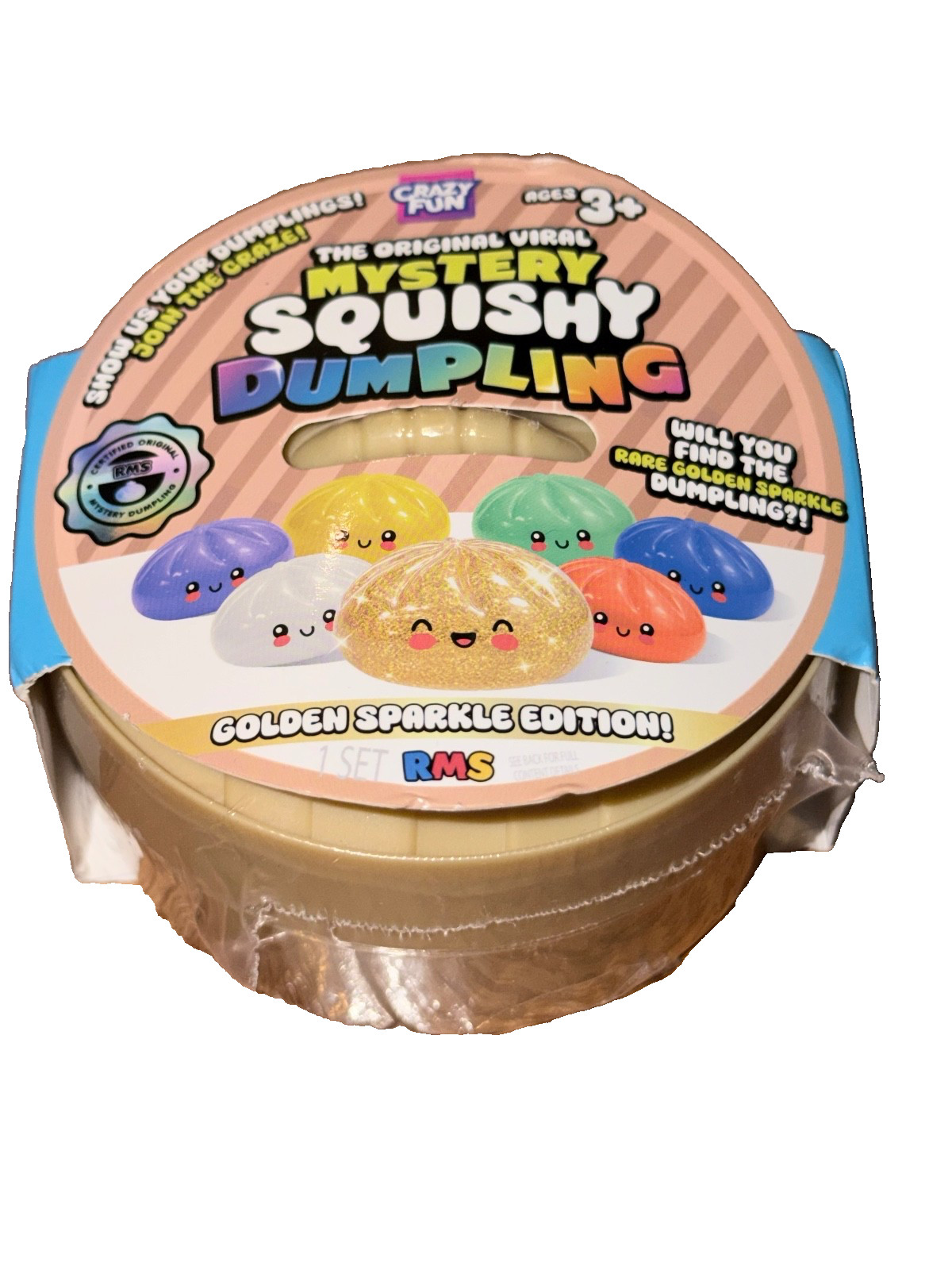 NEW RMS Crazy Fun Viral Mystery Squishy Dumpling Golden Sparkle Edition SEALED NEW RMS Crazy Fun Viral Mystery Squishy Dumpling Golden Sparkle Edition SEALED