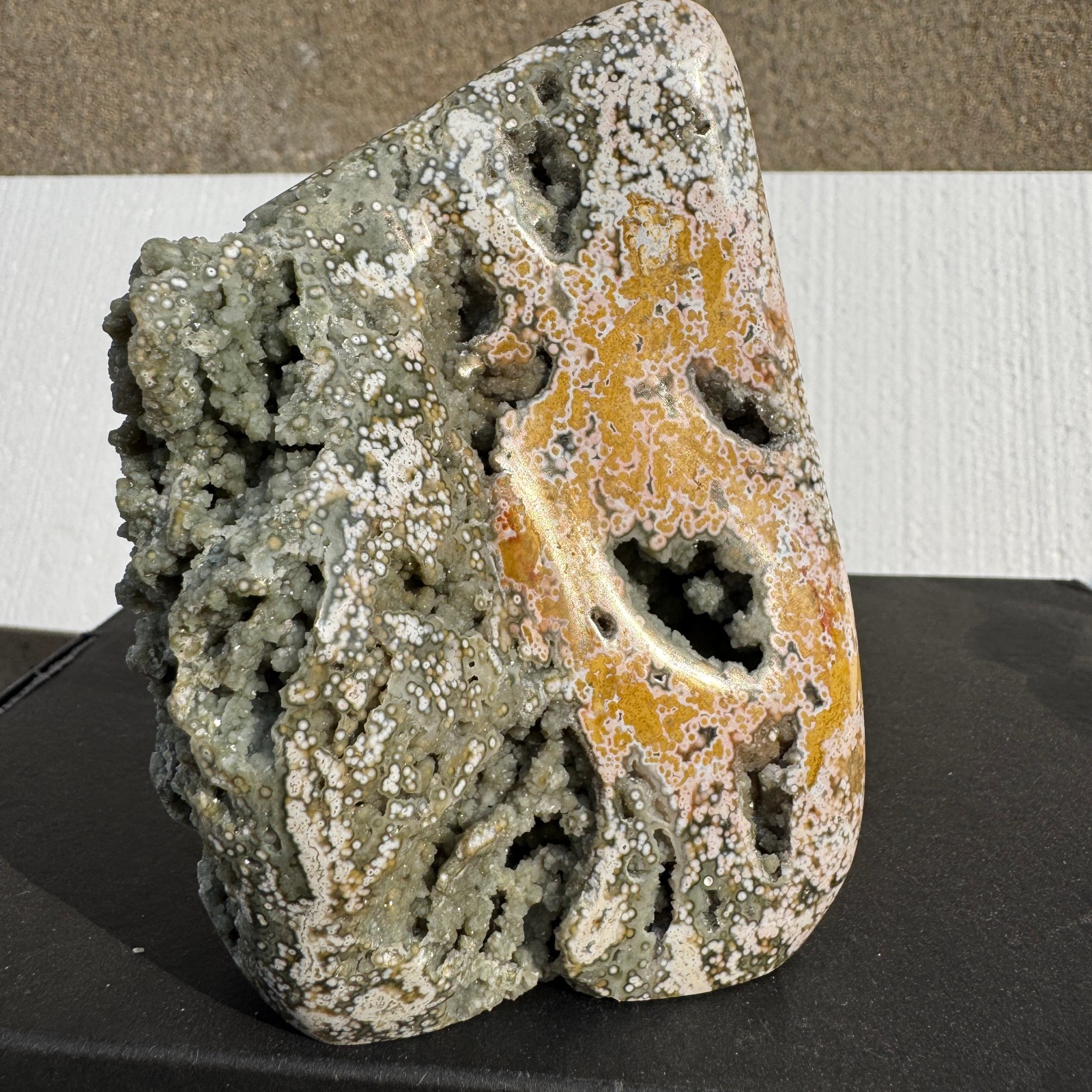 430g Rare Natural Ocean Jasper Specimen With Druzy Crystal Reiki Healing 430g Rare Natural Ocean Jasper Specimen With Druzy Crystal Reiki Healing