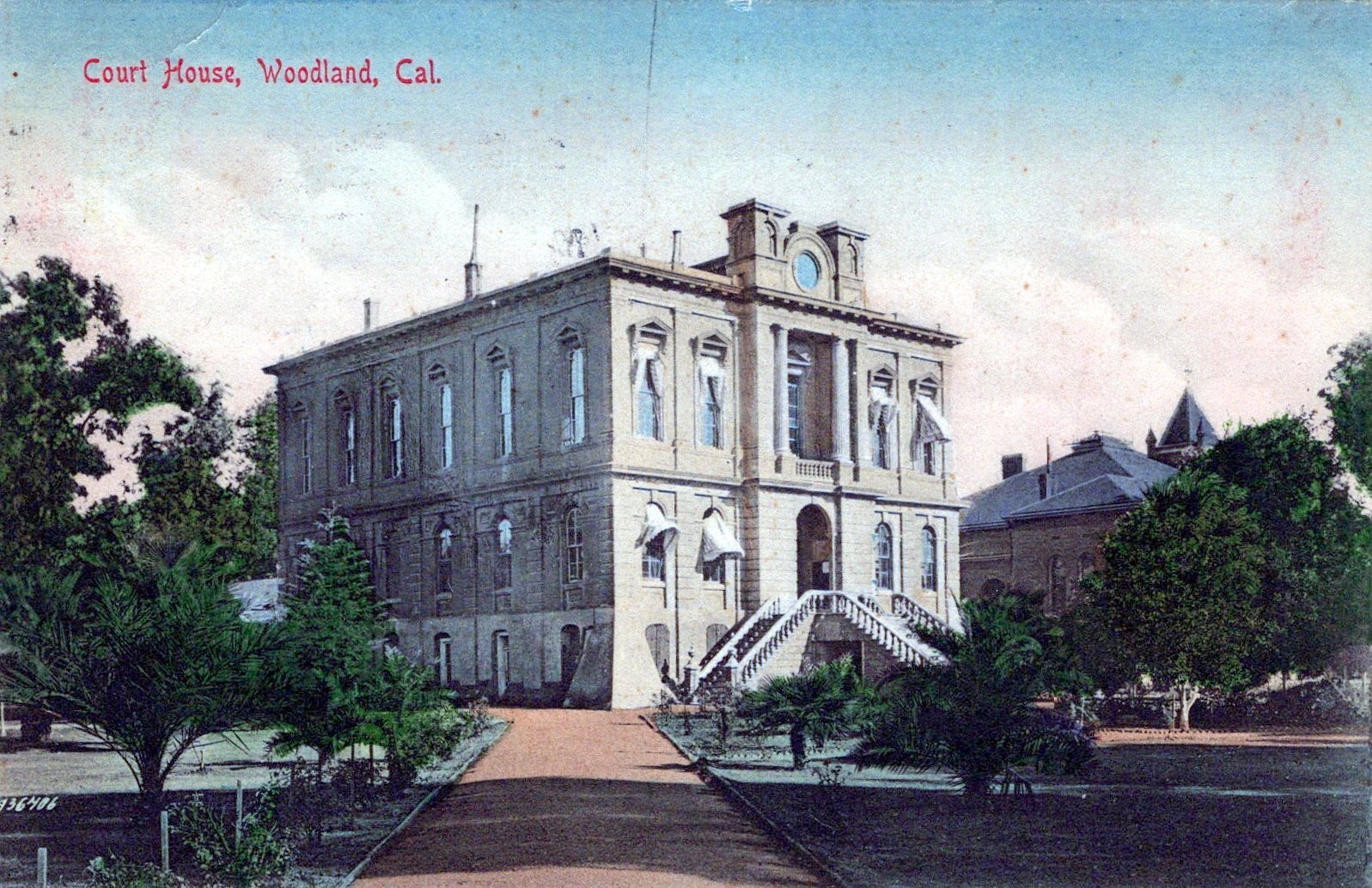 Postcard California CA Woodland Yolo County Court House 1907 Postcard California CA Woodland Yolo County Court House 1907