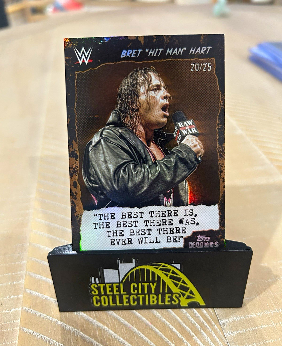 Topps 2026 Decades WWE Memorable Quotes Bret "Hit Man" Hart M03 /25 Topps 2026 Decades WWE Memorable Quotes Bret "Hit Man" Hart M03 /25