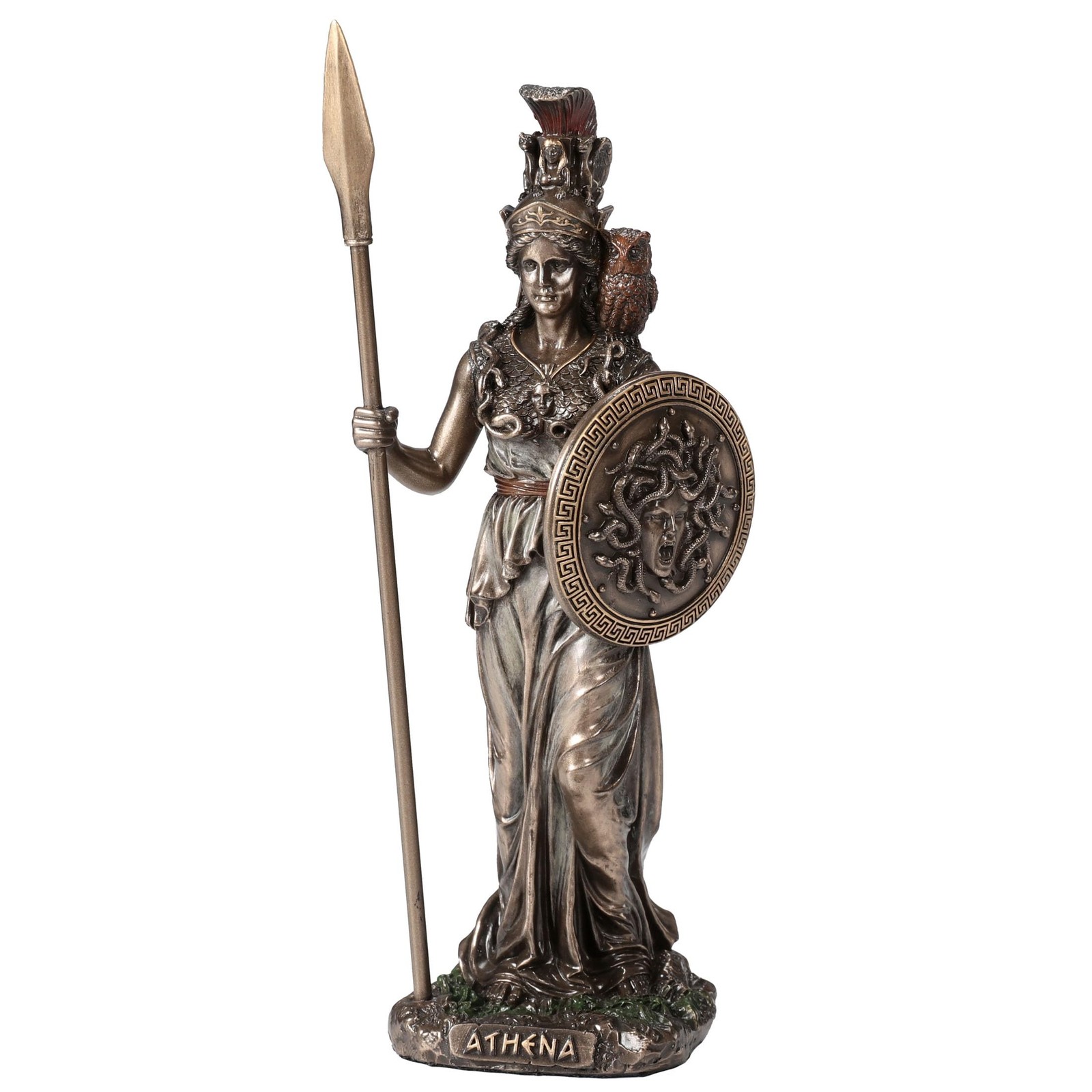 Veronese Design 6 1/2 Athena The Greek Goddess of Wisdom Resin Sculpture, Bronze Veronese Design 6 1/2 Athena The Greek Goddess of Wisdom Resin Sculpture, Bronze