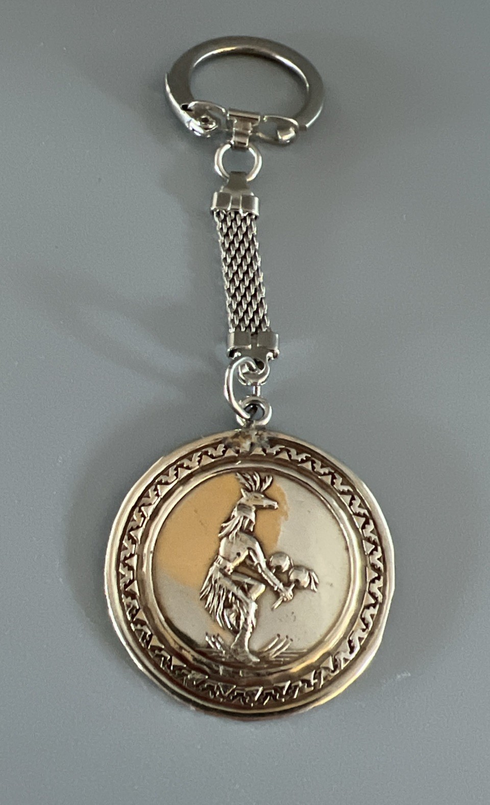 Vintage  Silver Spirit Dancer  Keychain Mexico