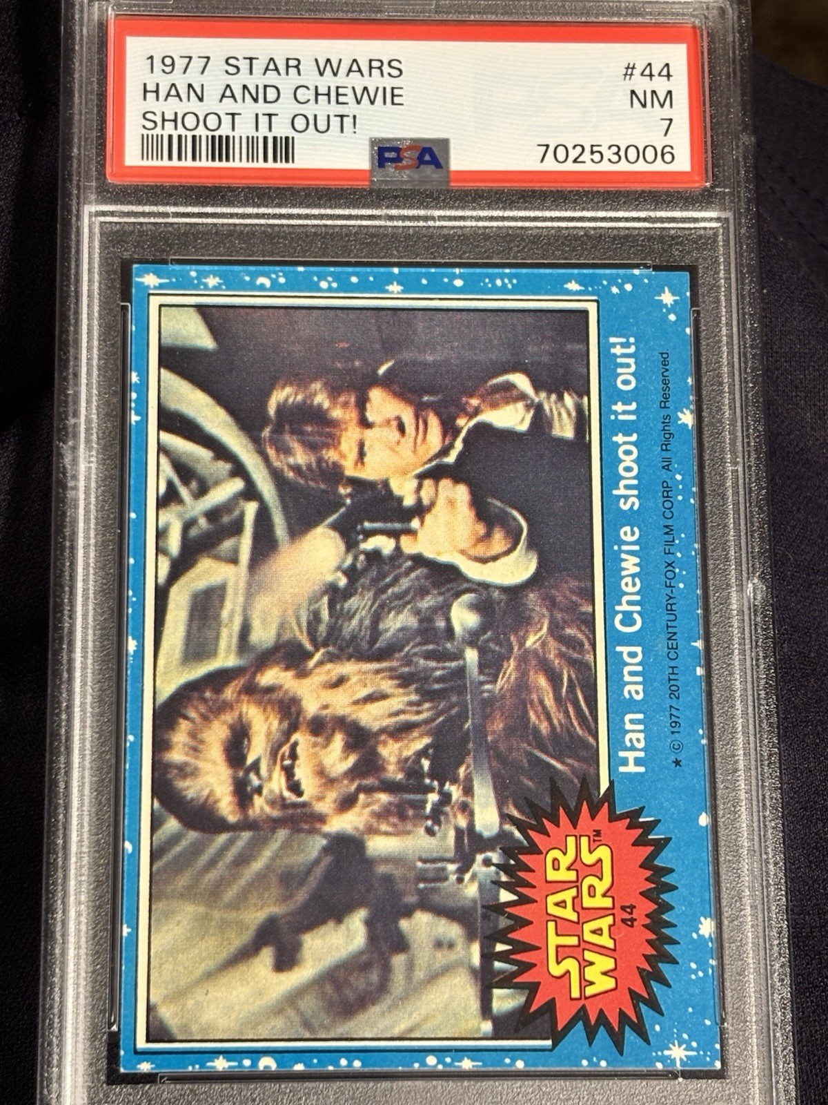 1977 STAR WARS #44 HAN AND CHEWIE SHOOT IT OUT PSA 7 1977 STAR WARS #44 HAN AND CHEWIE SHOOT IT OUT PSA 7