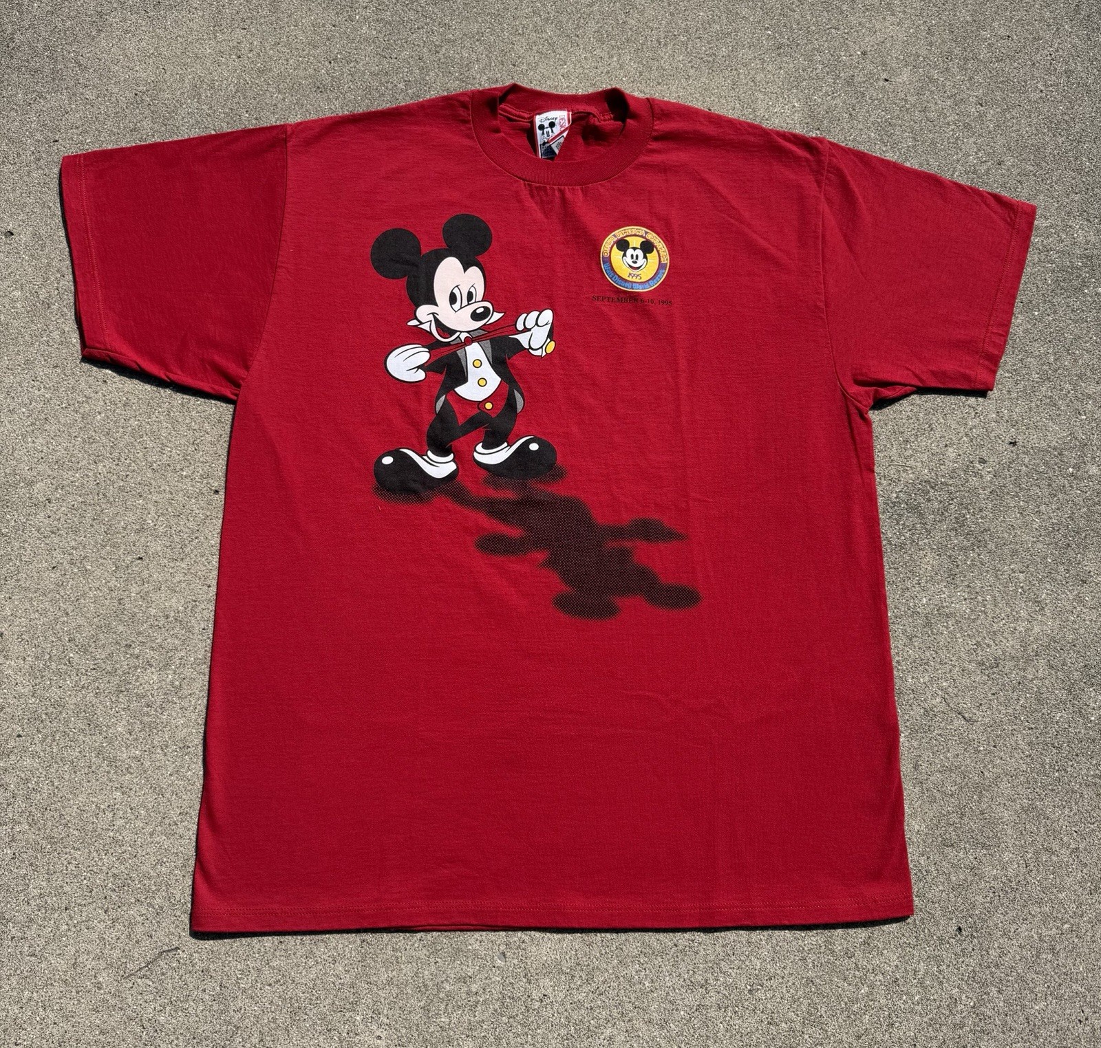 Vintage 1995 Official Disneyana Convention Walt Disney World Mickey T-Shirt L/XL