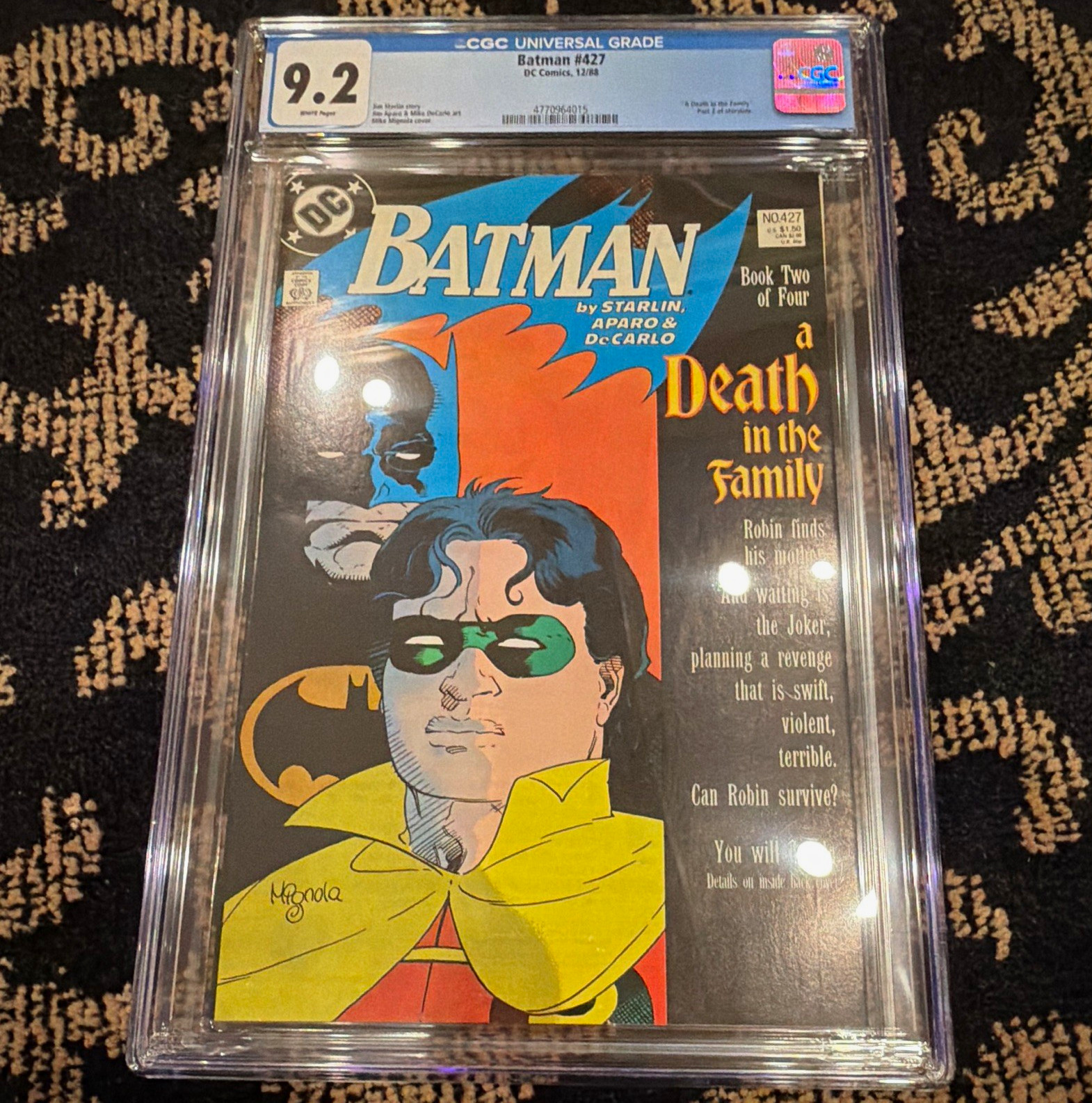 Batman #427 CGC 9.2 (1988) DC Comics A Death in the Family 1st Printing Hot Batman #427 CGC 9.2 (1988) DC Comics A Death in the Family 1st Printing Hot
