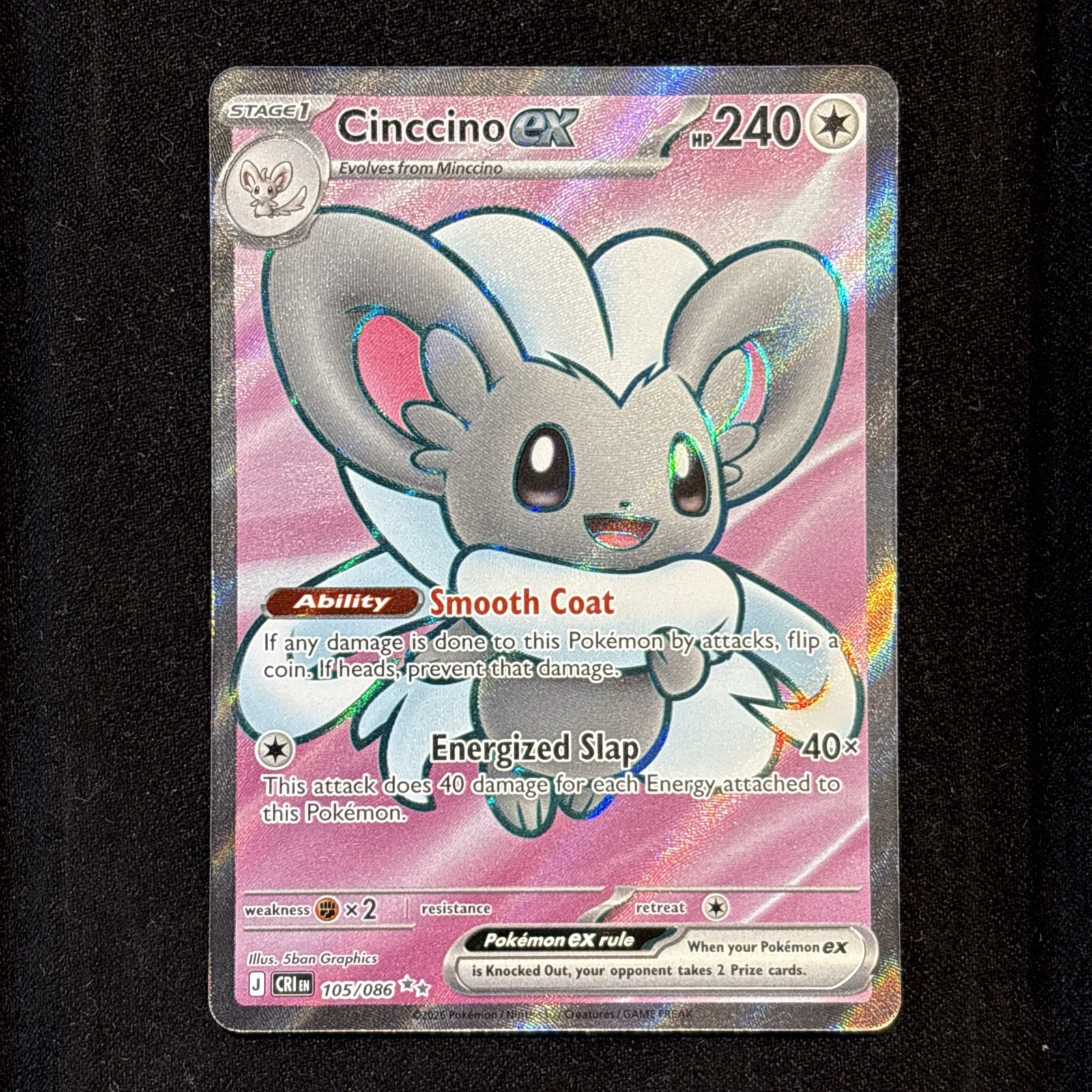 Cinccino ex 105/086 Chaos Rising Pokemon TCG Cinccino ex 105/086 Chaos Rising Pokemon TCG