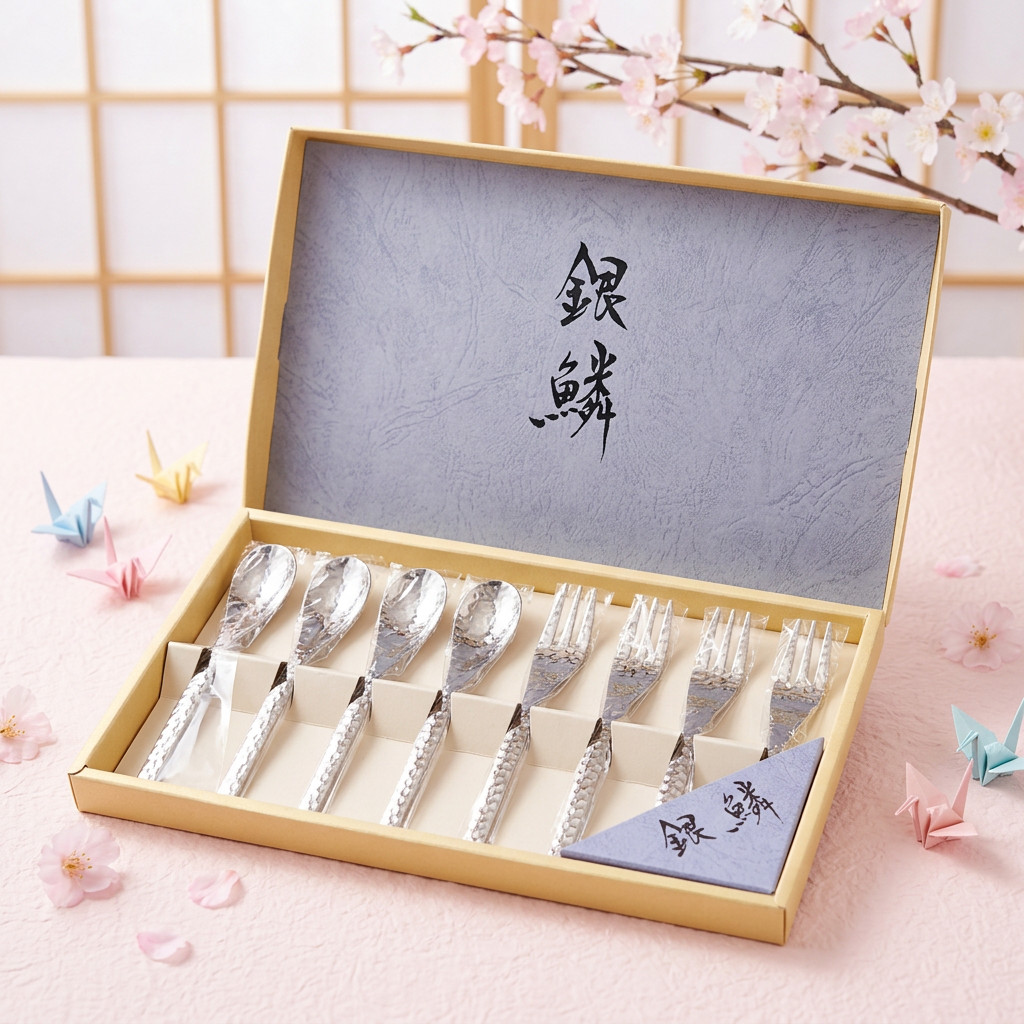 12 Piece Set Elegant Silver-Plated Forks and Spoons Set Made in Japan 12 Piece Set Elegant Silver-Plated Forks and Spoons Set Made in Japan