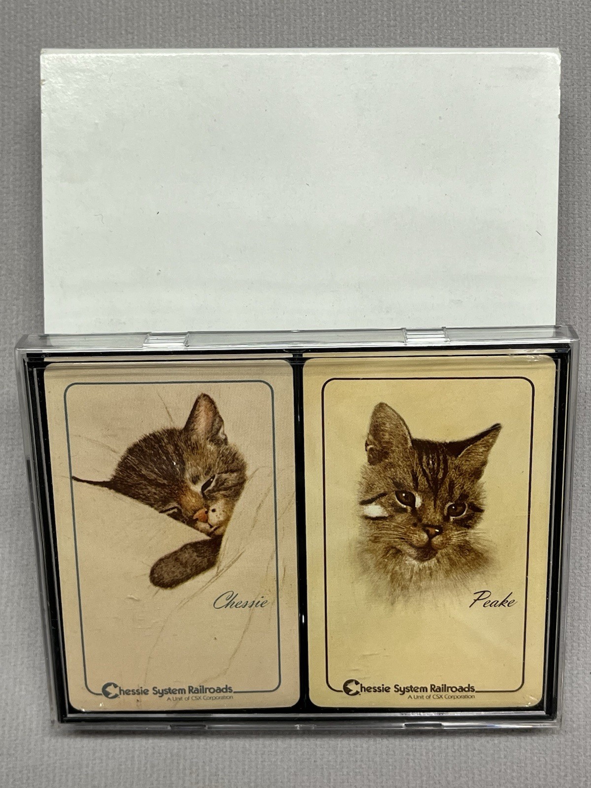 Vintage NOS Chesapeake & Ohio Railroad Chessie System Cat Kitten Playing Cards