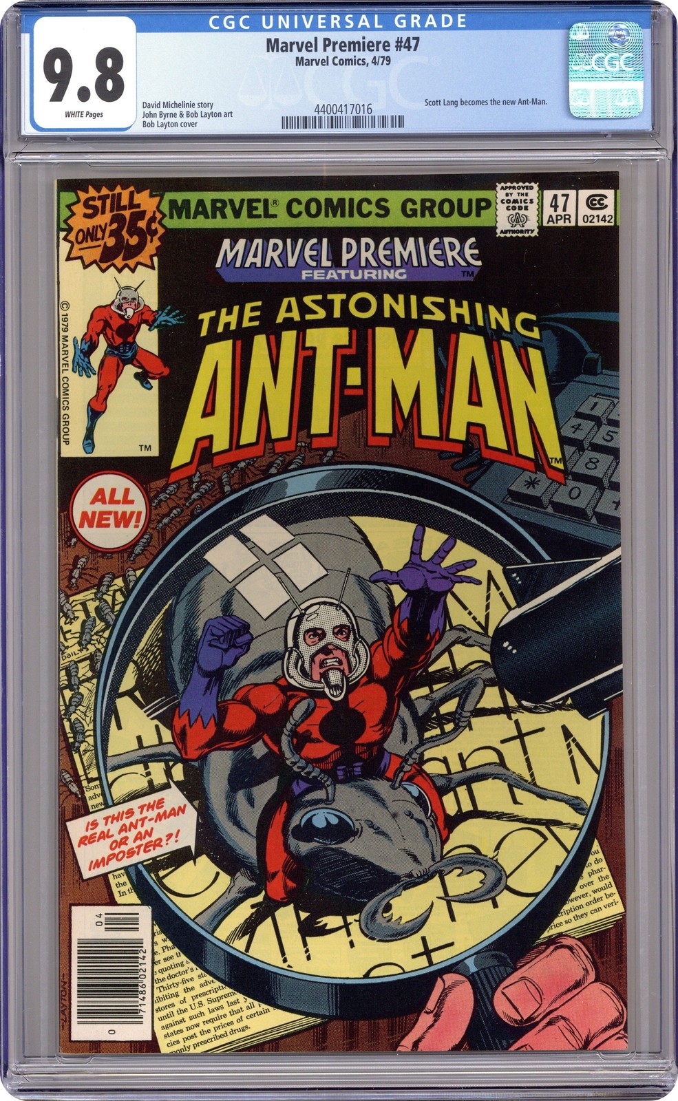 Marvel Premiere #47 CGC 9.8 1979 4400417016 1st Scott Lang as Ant Man Marvel Premiere #47 CGC 9.8 1979 4400417016 1st Scott Lang as Ant Man