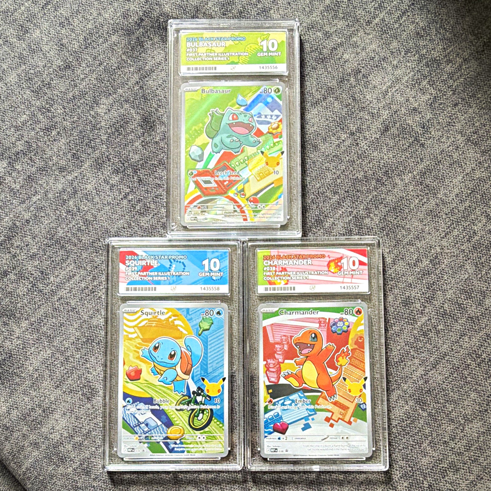 ACE 10 Pokémon TCG 2024 Black Star Promo Holo Bulbasaur Squirtle Charmander ACE 10 Pokémon TCG 2024 Black Star Promo Holo Bulbasaur Squirtle Charmander