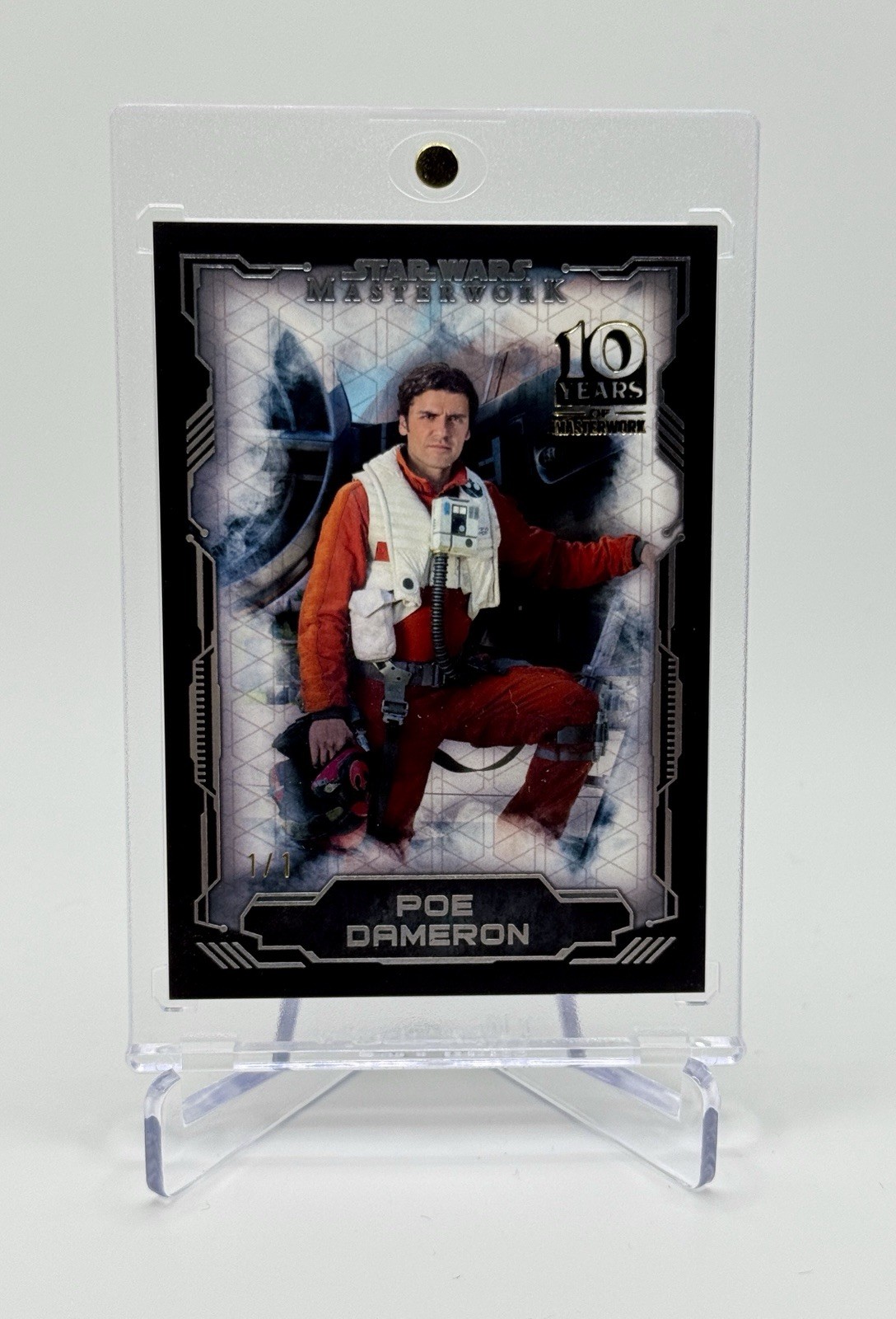 Poe Dameron 2025 Topps Star Wars Masterwork 10 Years 1/1 BUYBACK #42 Poe Dameron 2025 Topps Star Wars Masterwork 10 Years 1/1 BUYBACK #42
