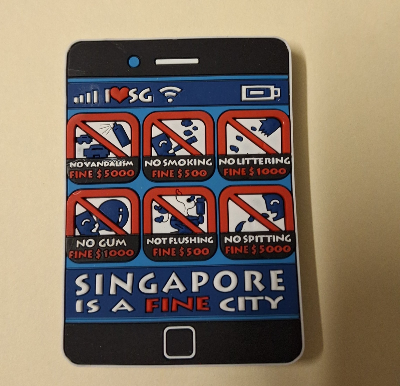 Singapore Is A 'Fine' City Magnet Souvenir