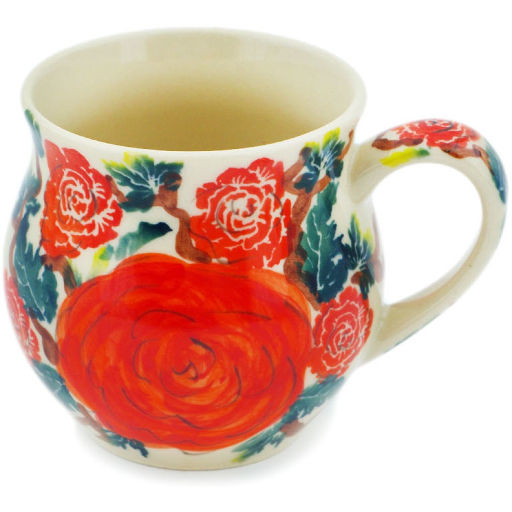 Polish Pottery Bubble Mug 8 oz Thornless Beauty UNIKAT Handmade in Boleslawiec Polish Pottery Bubble Mug 8 oz Thornless Beauty UNIKAT Handmade in Boleslawiec