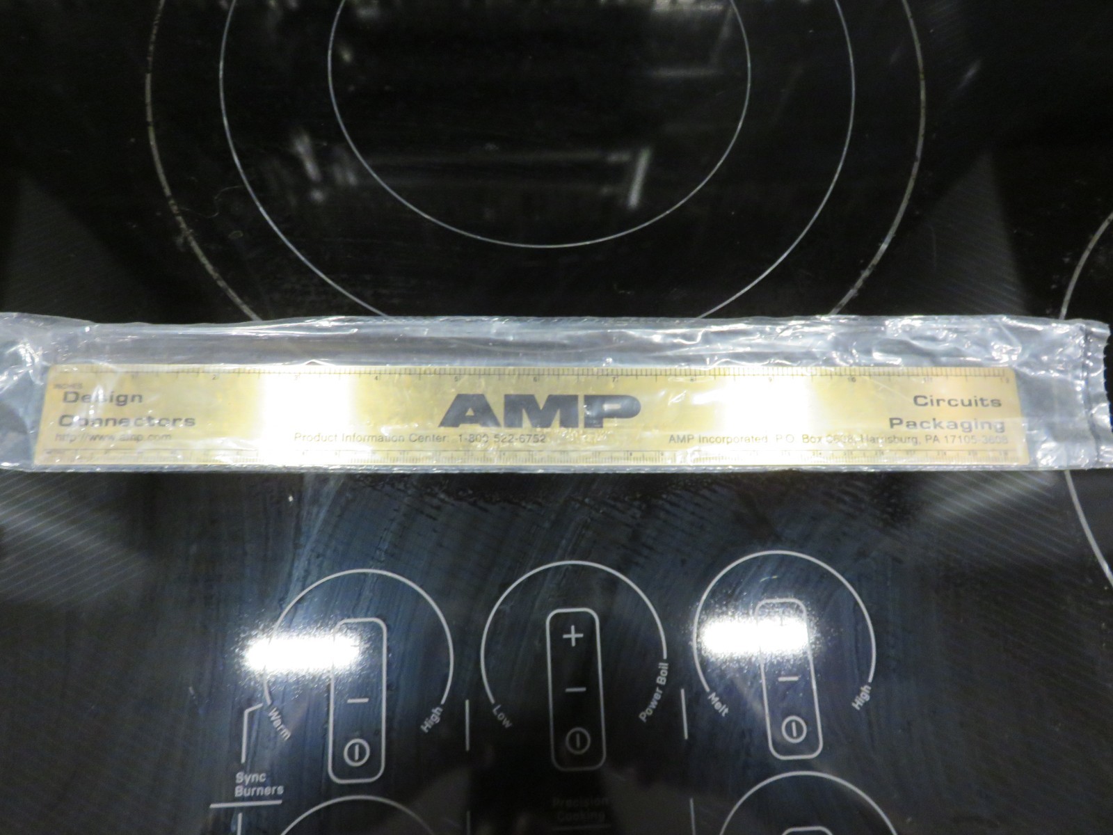 AMP Incorporated Collectible 12" Metal Ruler Harrisburg, PA Mfg. NEW RARE AMP Incorporated Collectible 12" Metal Ruler Harrisburg, PA Mfg. NEW RARE