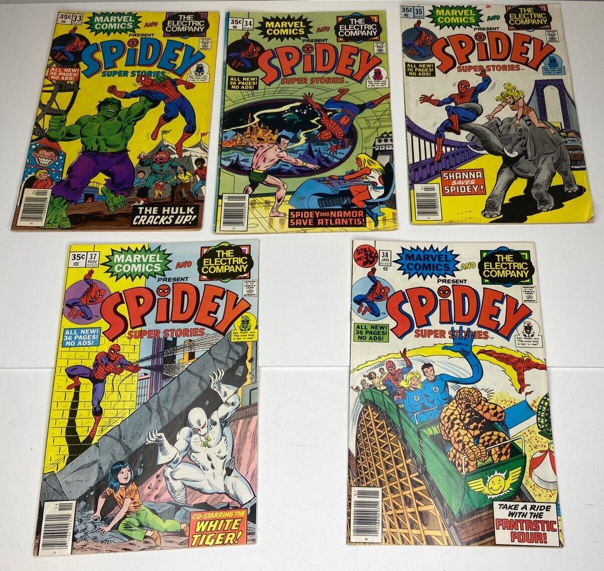 Spidey Super Stories (1978) Issue 5 Pack #33, #34, #35, #37, #38