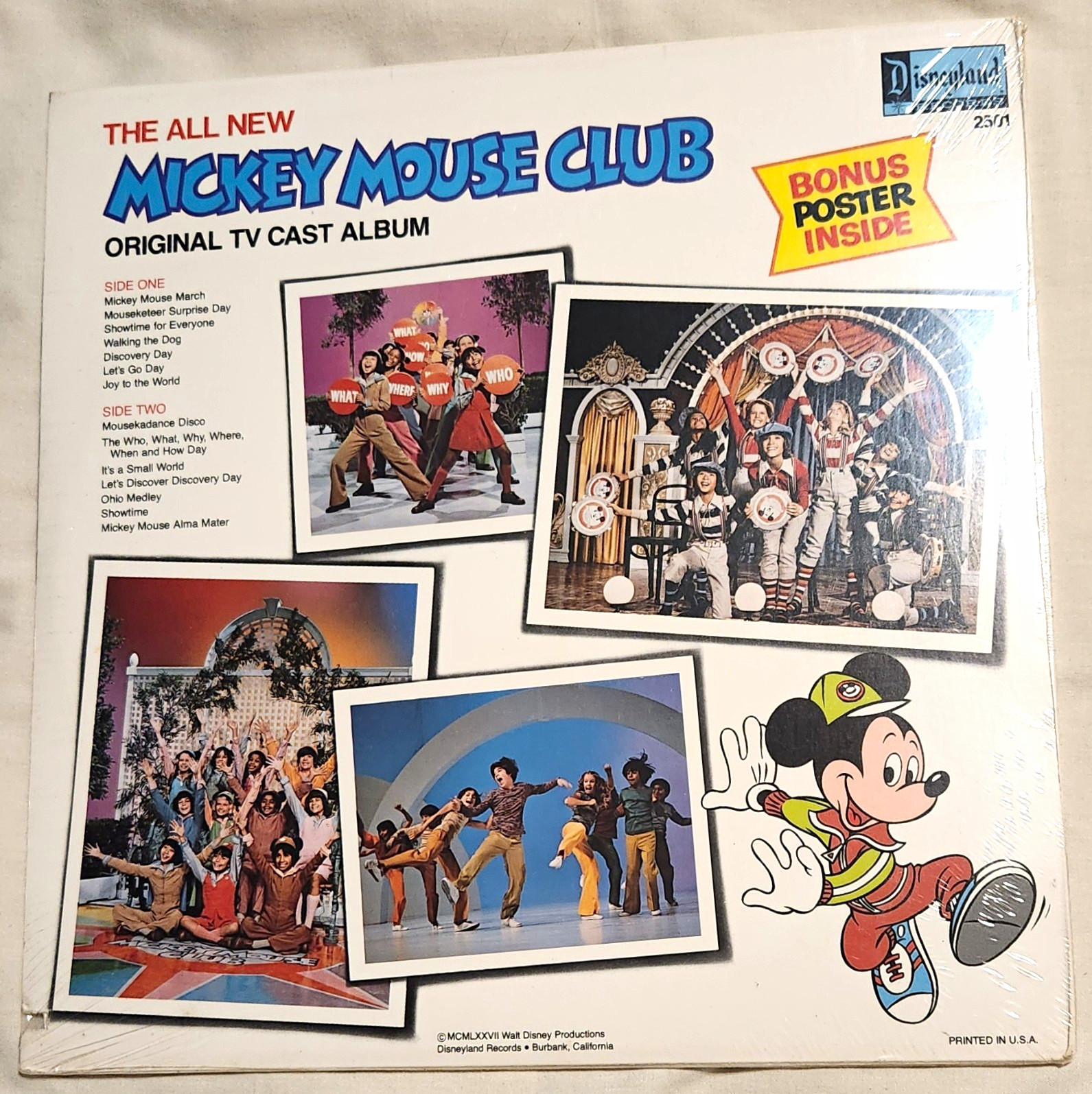 Vintage The All New Mickey Mouse Club 1977 Vinyl LP Record Album Poster Magazine Vintage The All New Mickey Mouse Club 1977 Vinyl LP Record Album Poster Magazine