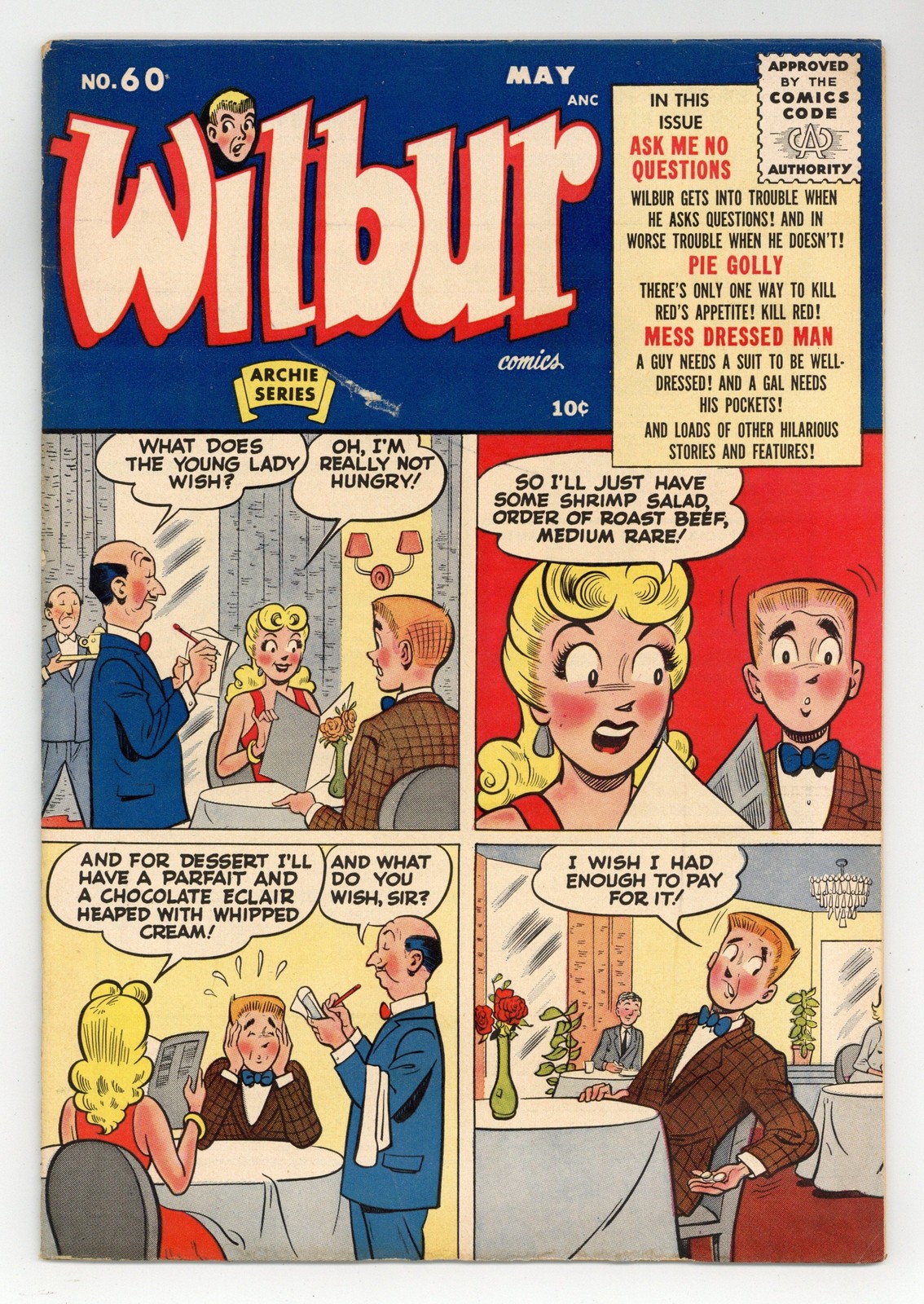 Wilbur Comics #60 VG 4.0 1955 Wilbur Comics #60 VG 4.0 1955