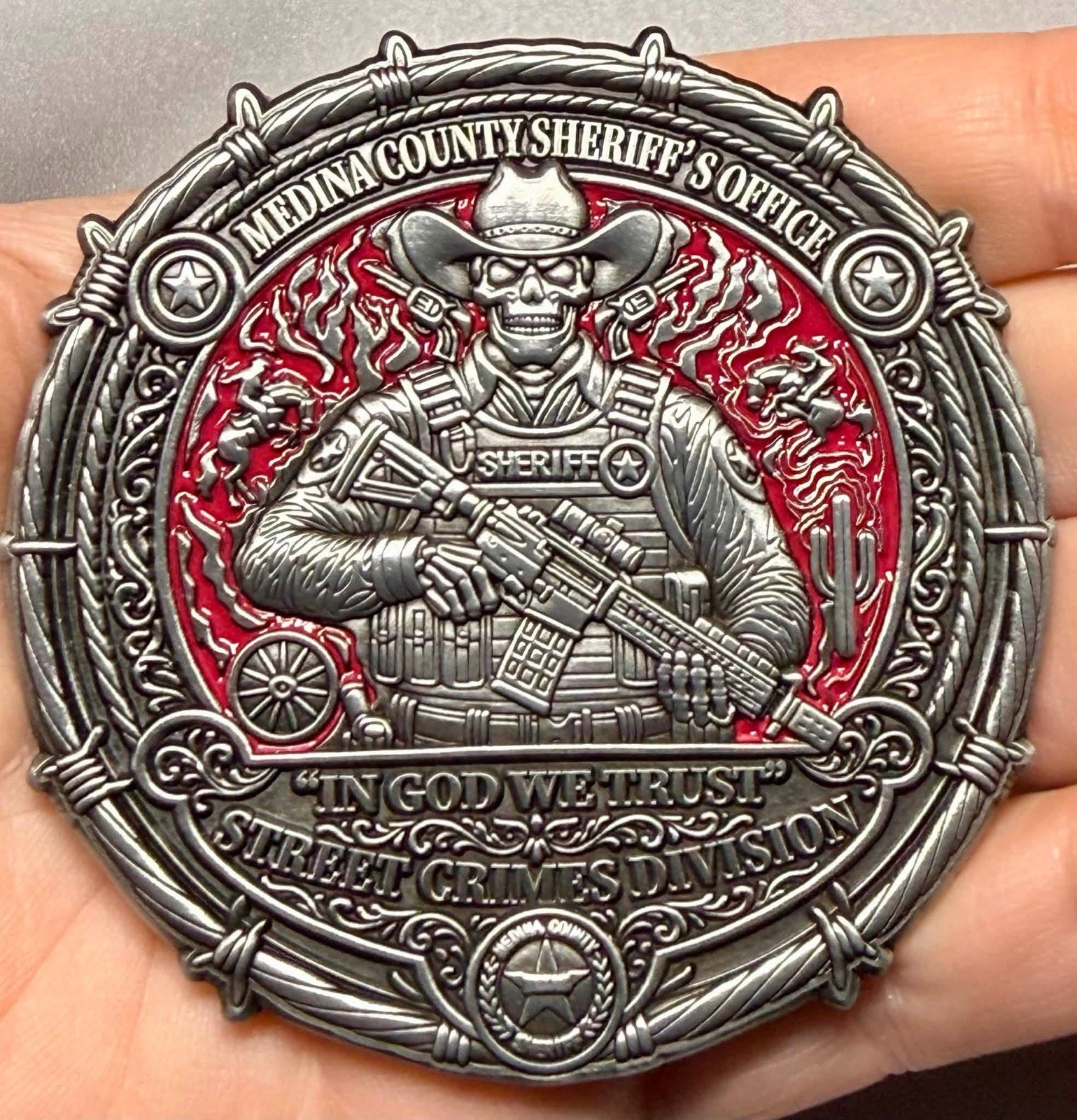 💥Medina County Sheriff’s Office Street Crimes Division Texas Challenge Coin 💥Medina County Sheriff’s Office Street Crimes Division Texas Challenge Coin