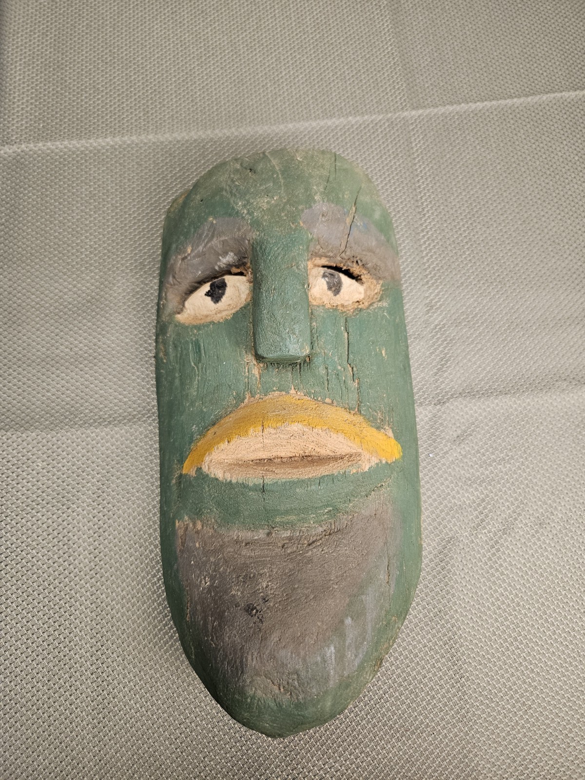 VERY OLD ATQ MEXICAN FOLK ART Carved WOOD DANCE Mask 12: VERY OLD ATQ MEXICAN FOLK ART Carved WOOD DANCE Mask 12: