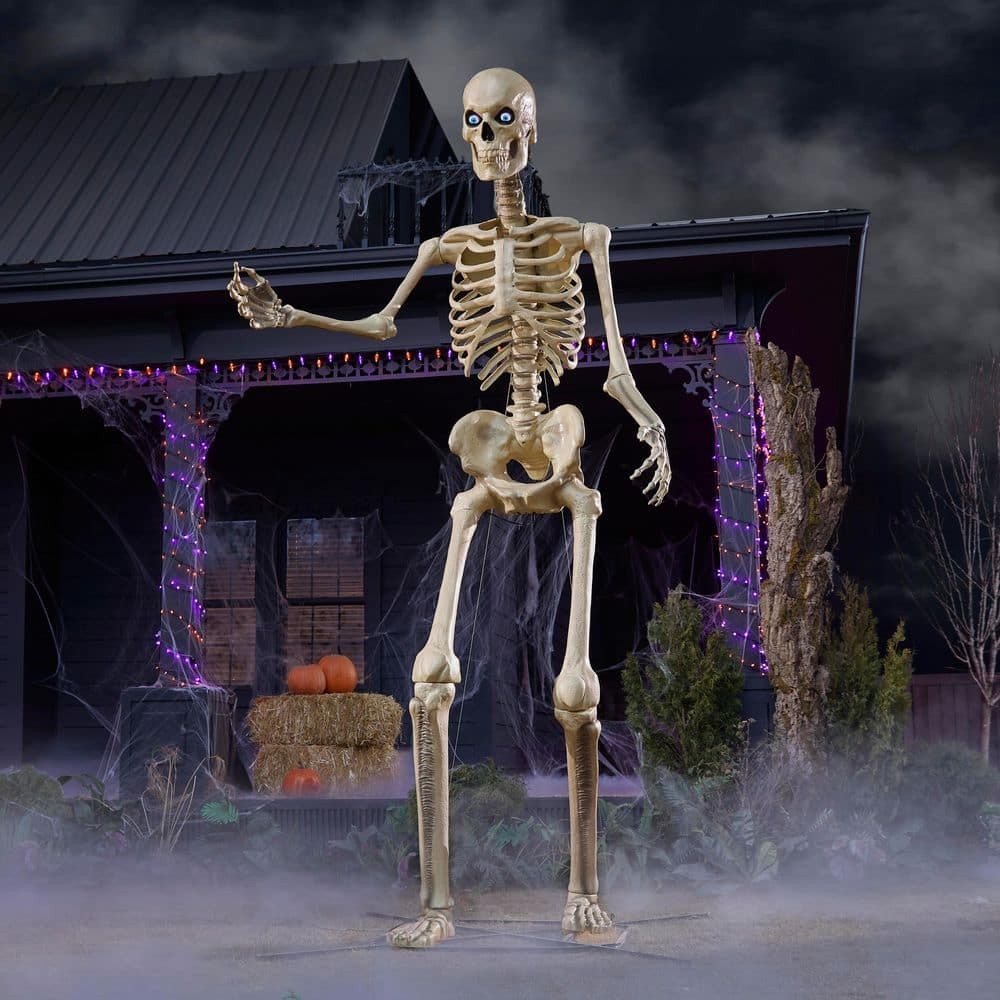 Giant Skeleton 12 FT Sized Skelly LifeEyes LCD Eyes Halloween Decoration Decor Giant Skeleton 12 FT Sized Skelly LifeEyes LCD Eyes Halloween Decoration Decor