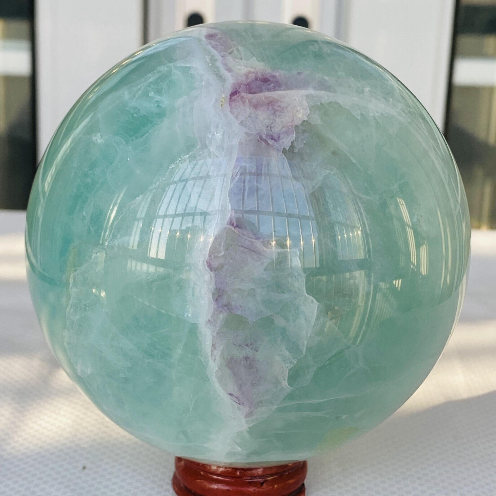 2020G Natural Fluorite ball Colorful Quartz Crystal Gemstone Healing