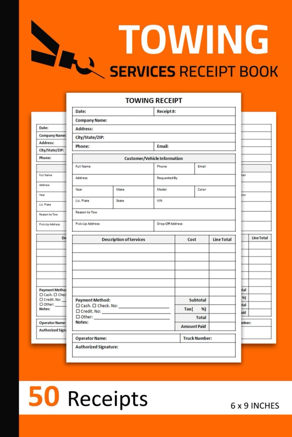 Towing Services Receipt Book: Vehicle Service Receipts | Tow Truck... Towing Services Receipt Book: Vehicle Service Receipts | Tow Truck...