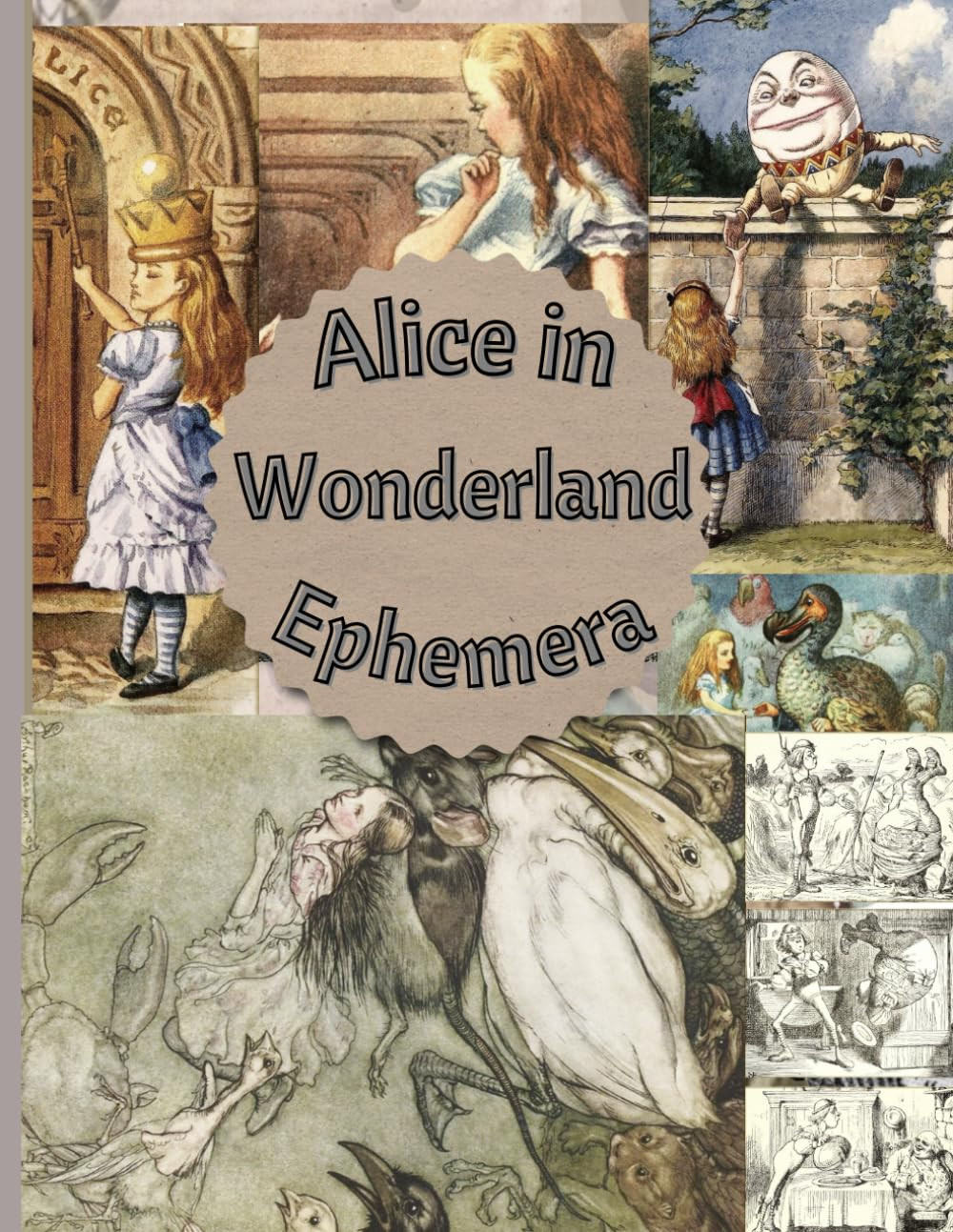 Alice in Wonderland Ephemera: Alice in Wonderland Themed Collection of Authentic Alice in Wonderland Ephemera: Alice in Wonderland Themed Collection of Authentic