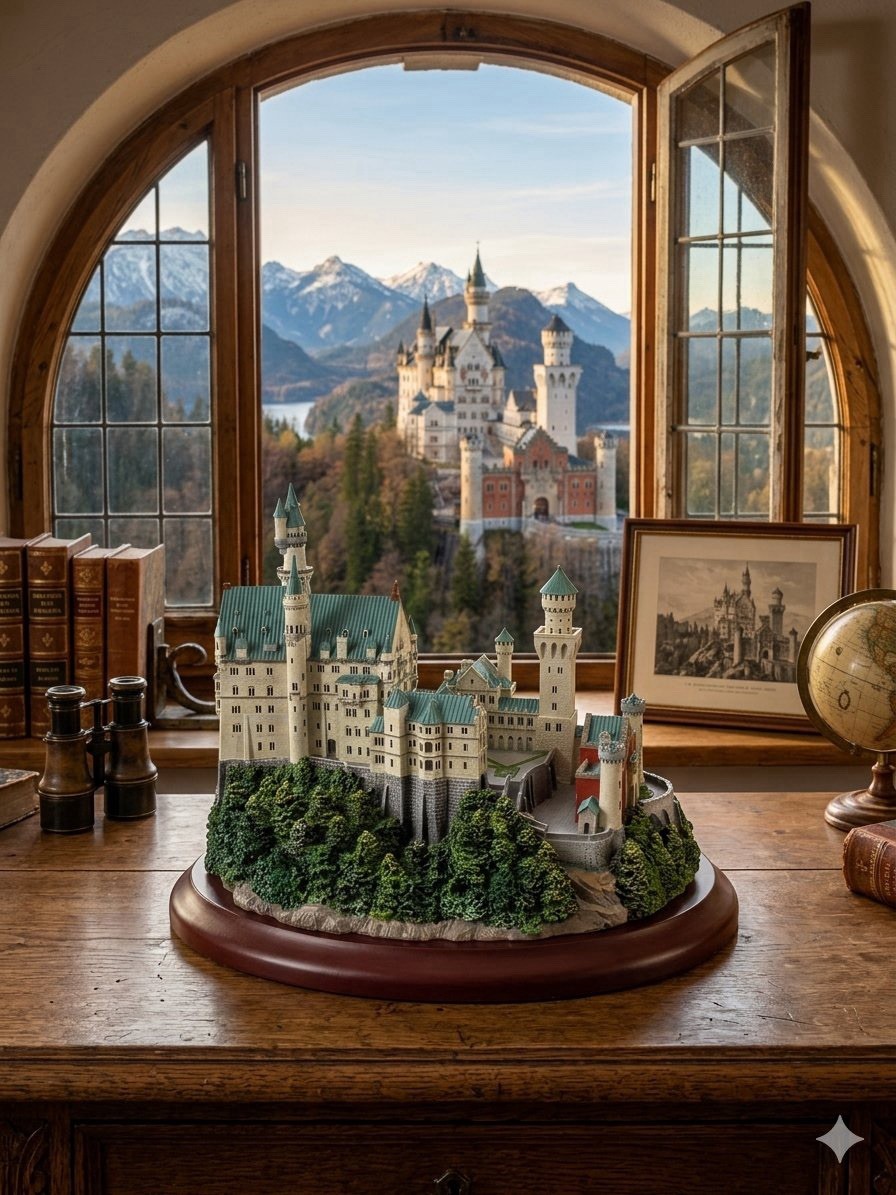  Vintage 1994 Lenox Neuschwanstein Castle Figurine Great Castles of the World 7"