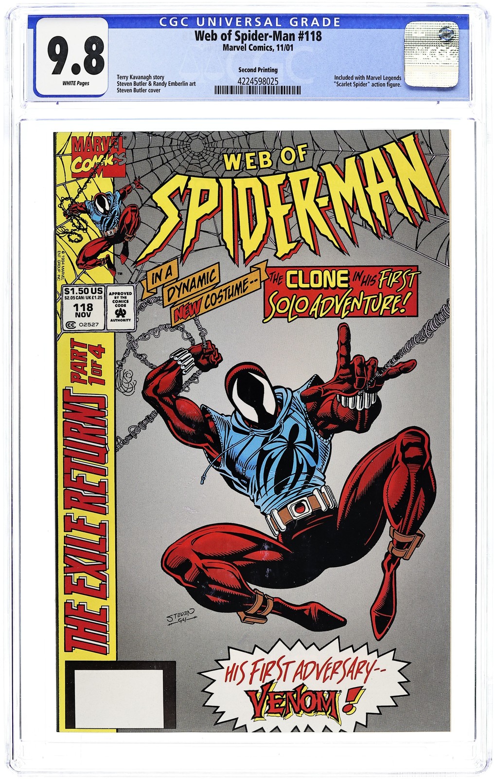 Web of Spider-Man #118REP CGC 9.8 2001 4224598025