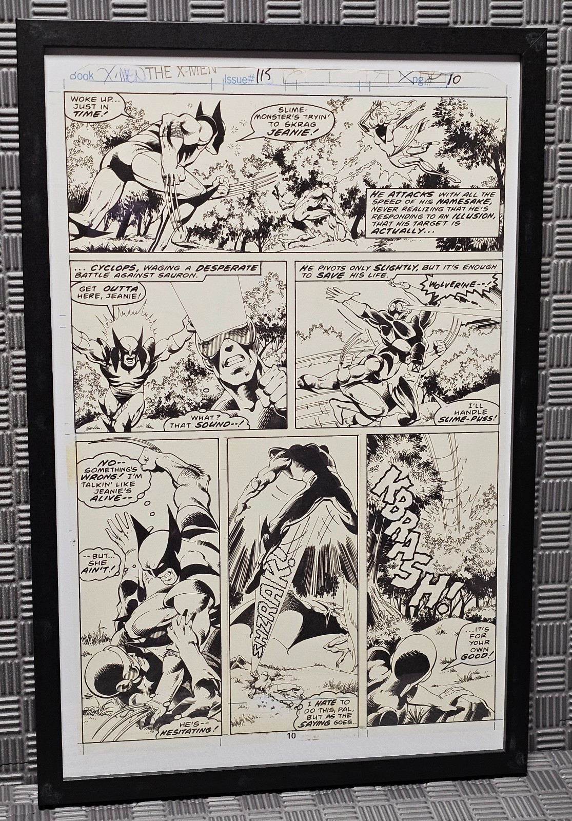 X-Men #115 Page 10 John Byrne Framed 11x17 Original Art Poster Print X-Men #115 Page 10 John Byrne Framed 11x17 Original Art Poster Print