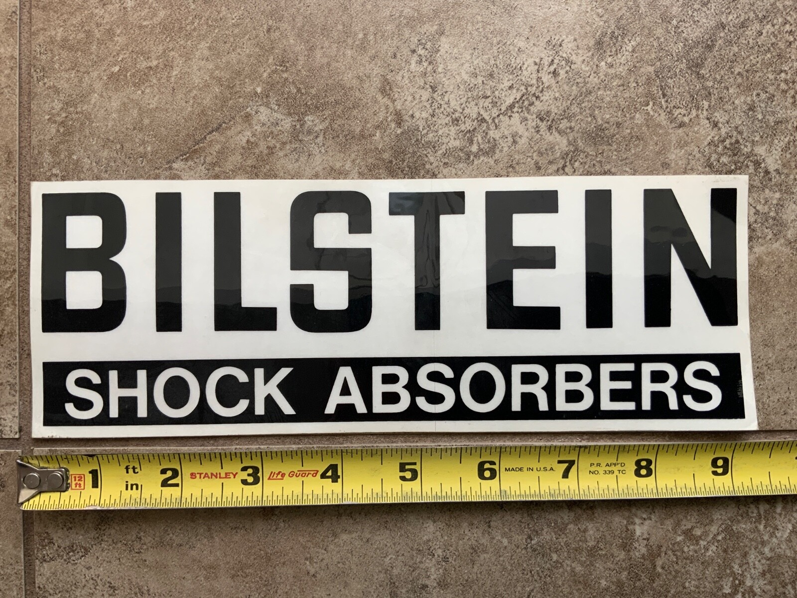 Vtg BILSTEIN Shocks 9 3/8"w X 3 1/4"h Rectangular Sticker -NOS Vtg BILSTEIN Shocks 9 3/8"w X 3 1/4"h Rectangular Sticker -NOS