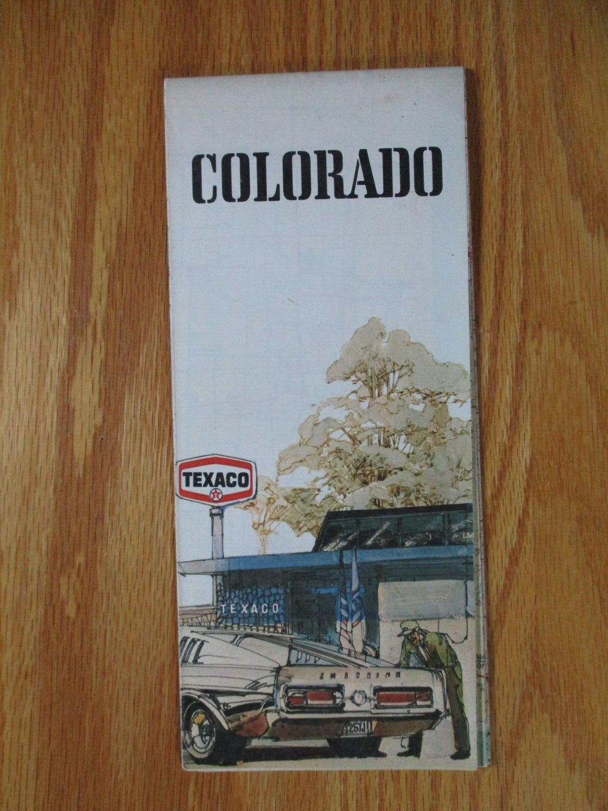 Texaco Map Colorado Denver Colorado Springs Aurora 1975 Gas Oil Advertising