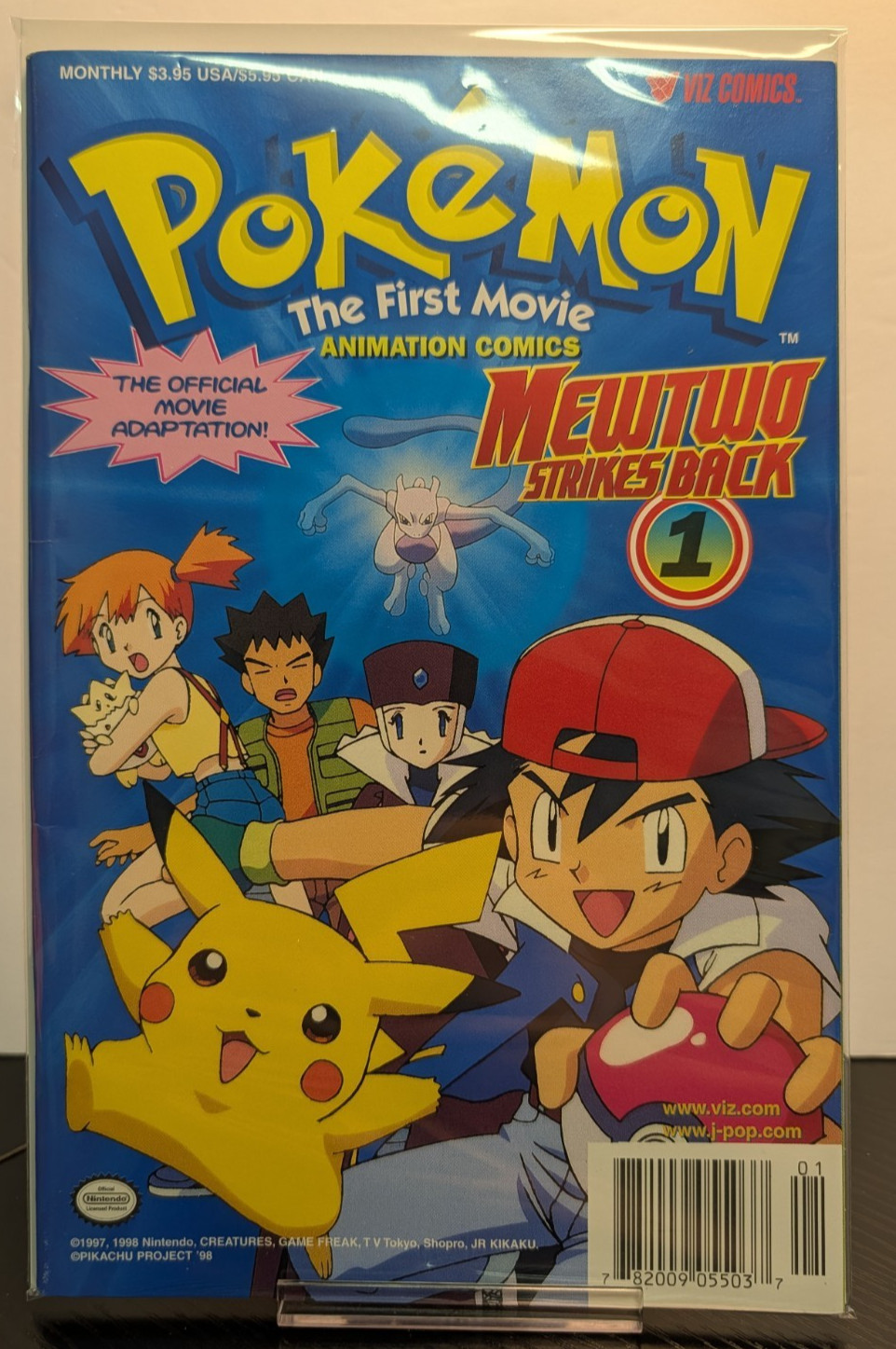 Pokémon The First Movie Mewtwo Strikes Back #1 Viz Comics 1998 Ani-Manga Pikachu Pokémon The First Movie Mewtwo Strikes Back #1 Viz Comics 1998 Ani-Manga Pikachu