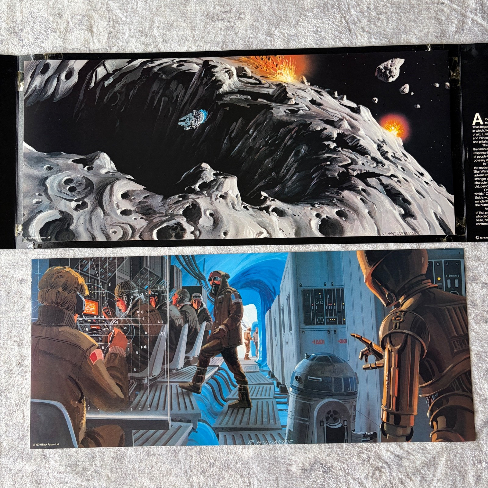 Vintage 1979 Star Wars: The Empire Strikes Back McQuarrie Art Portfolio-2 Prints