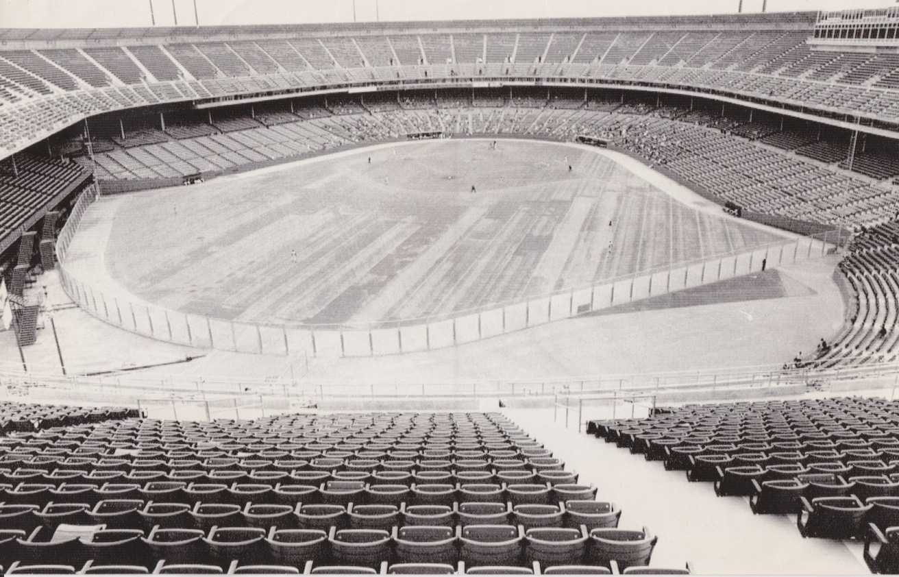1975 Press Photo View of San Francisco Giants Baseball Game at Candlestick Park
