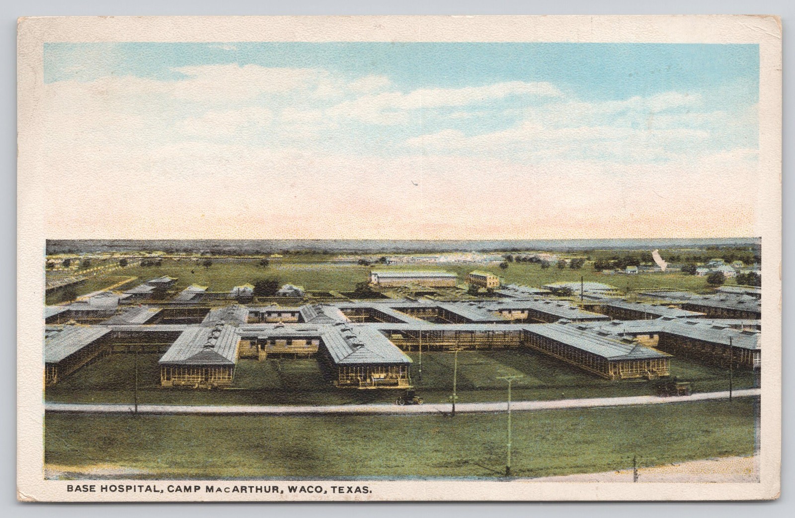 Base Hospital Camp MacArthur Waco TX WWI Postcard 1918 Posted Base Hospital Camp MacArthur Waco TX WWI Postcard 1918 Posted