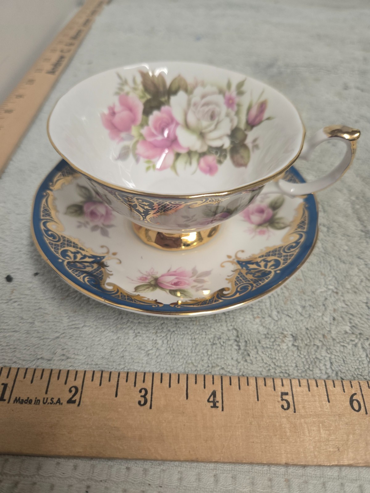 vintage cup & saucer, Elizabethan staffordshire bone china, england, no chips