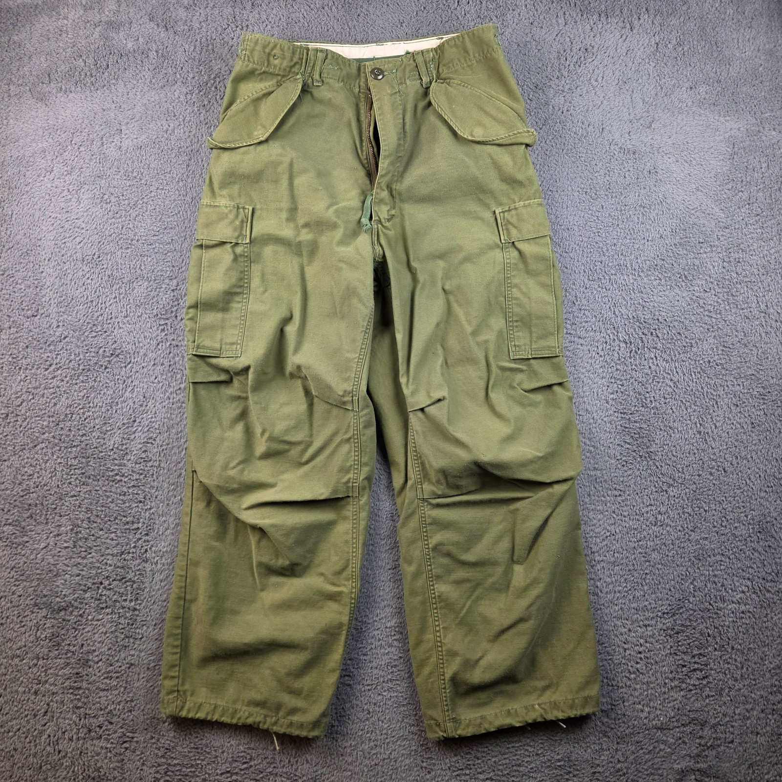 Vintage 1972 US Army M65 Field Pants Small Reg OG-107 Vietnam Era Broken Zipper