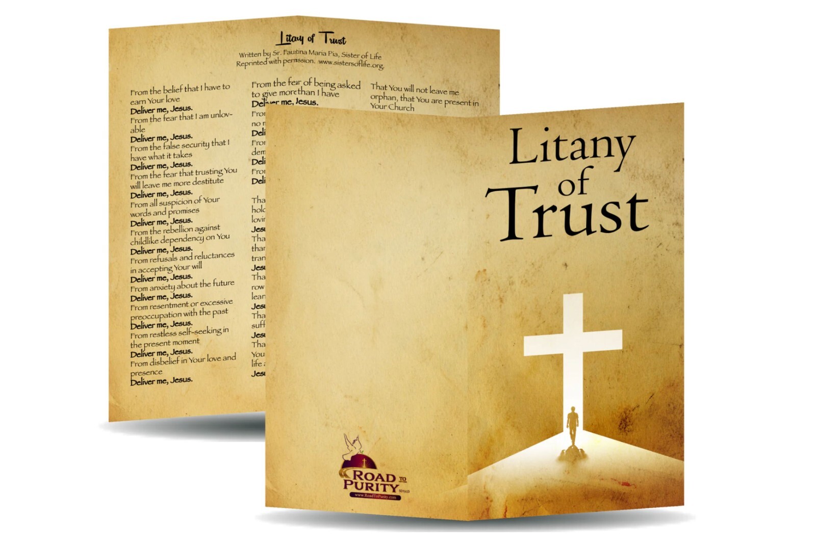 Litany of Trust Folded Prayer Card Litany of Trust Folded Prayer Card